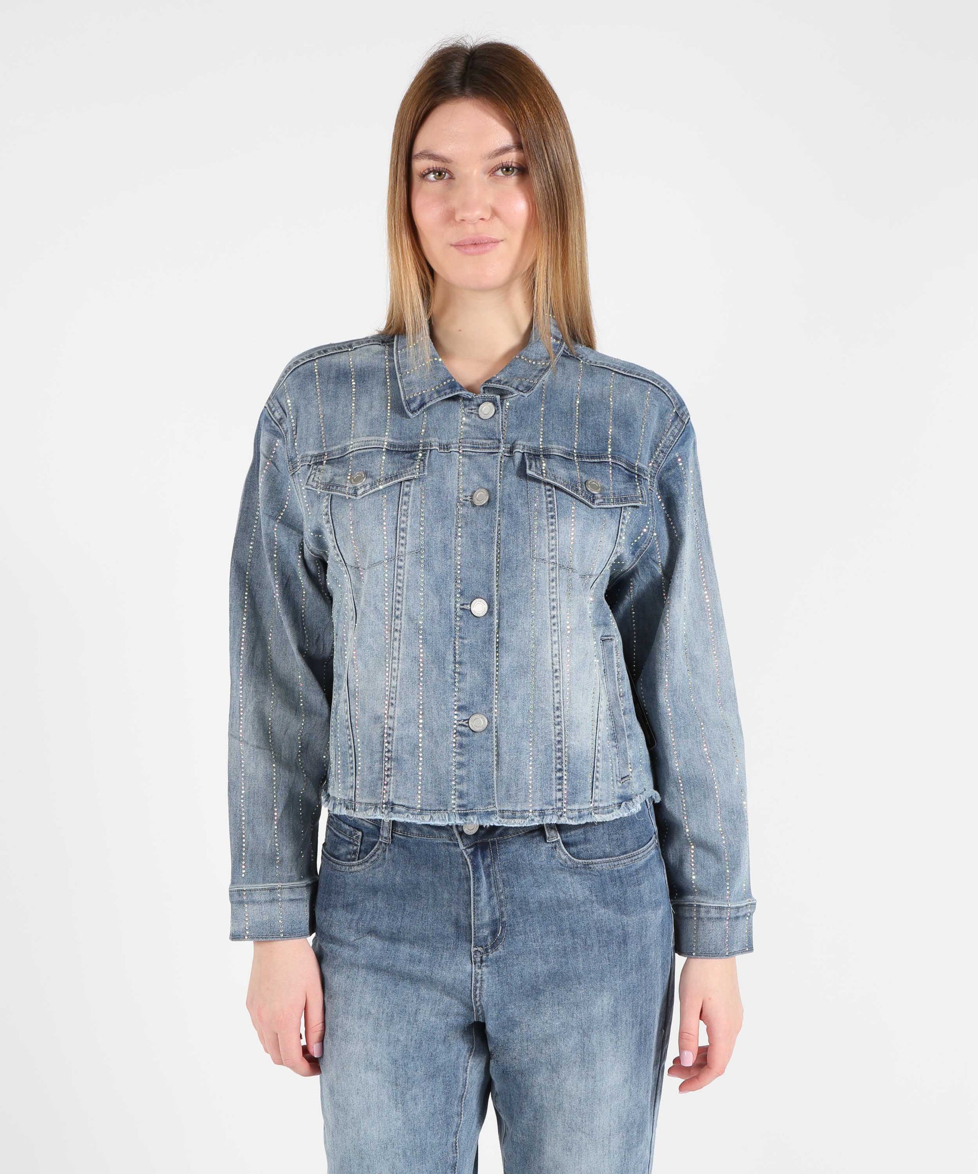 RIBKOFF Giacca in denim con strass