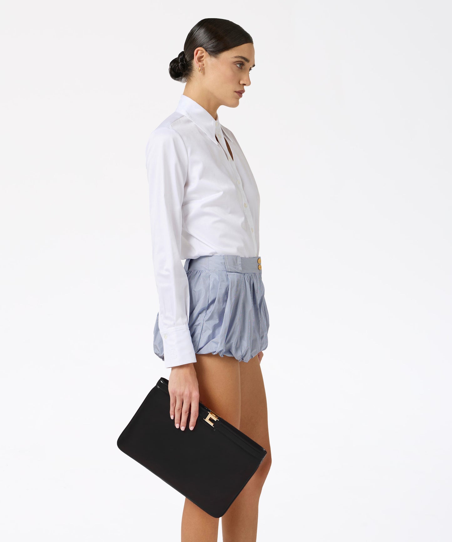 ELISABETTA FRANCHI Borsa a busta effetto naplak