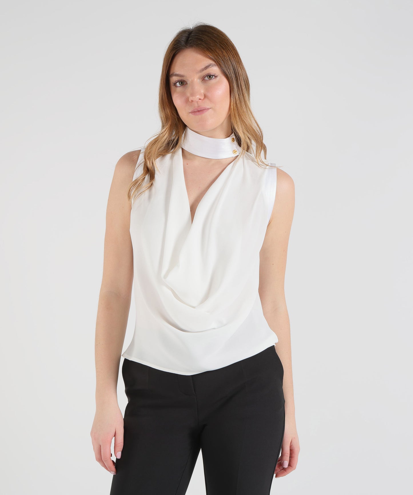 ELISABETTA FRANCHI Viscose Georgette Top
