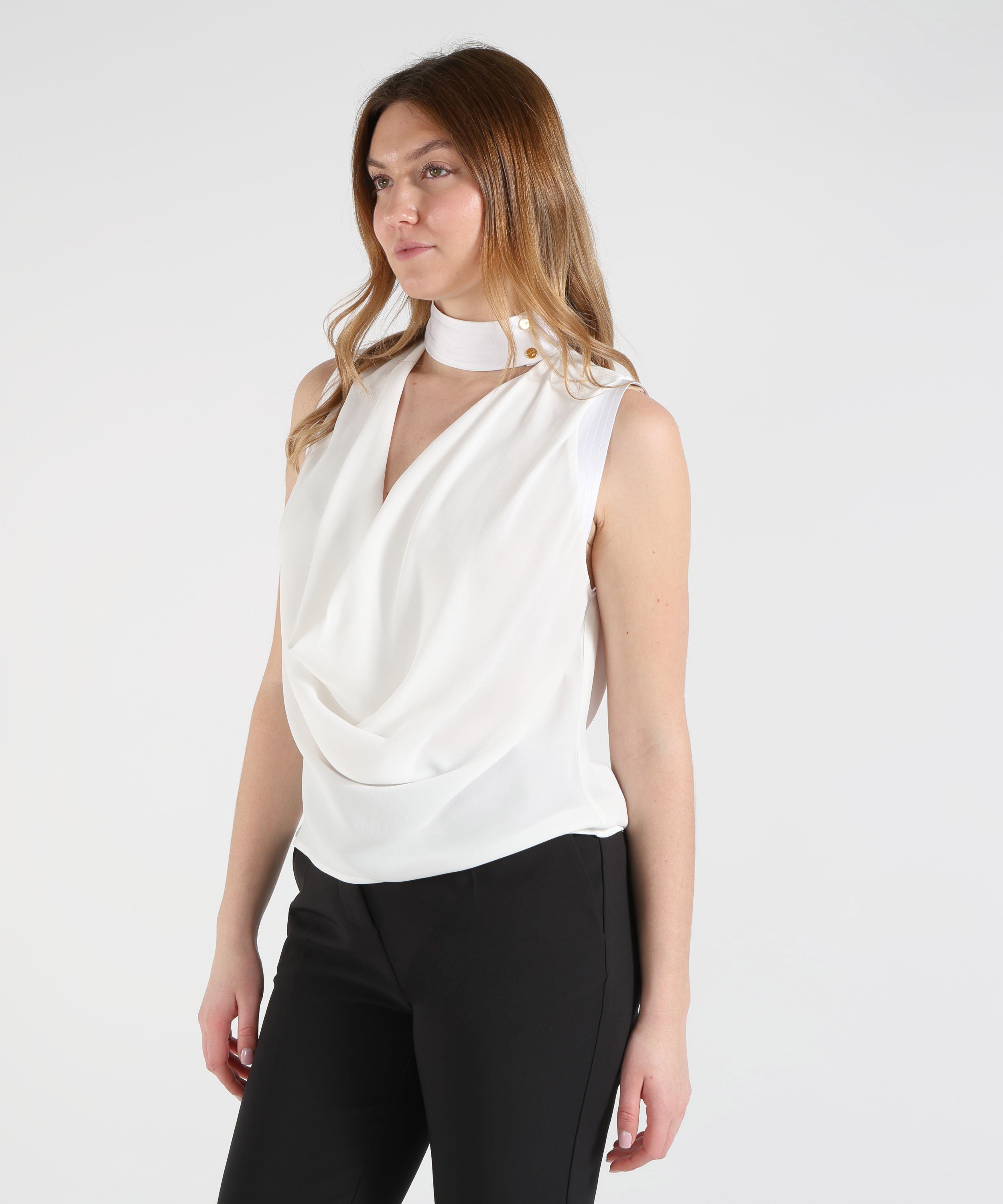 ELISABETTA FRANCHI Viscose Georgette Top