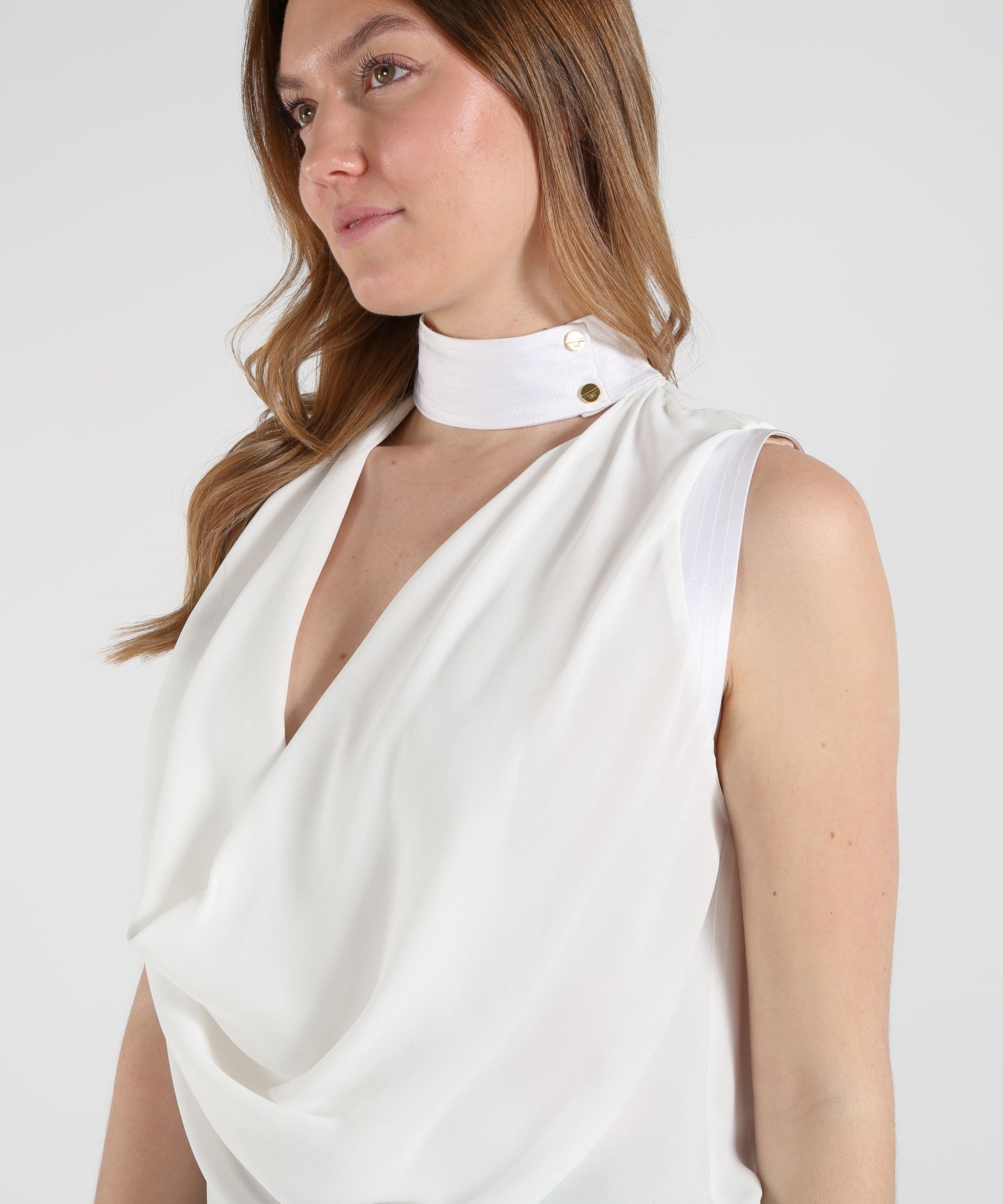 ELISABETTA FRANCHI Viscose Georgette Top