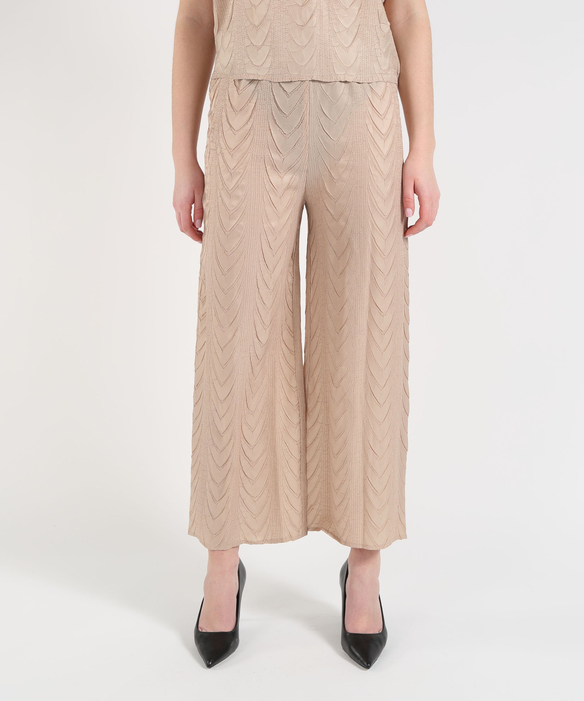 MEIMEI Pantalone dritto plissettato