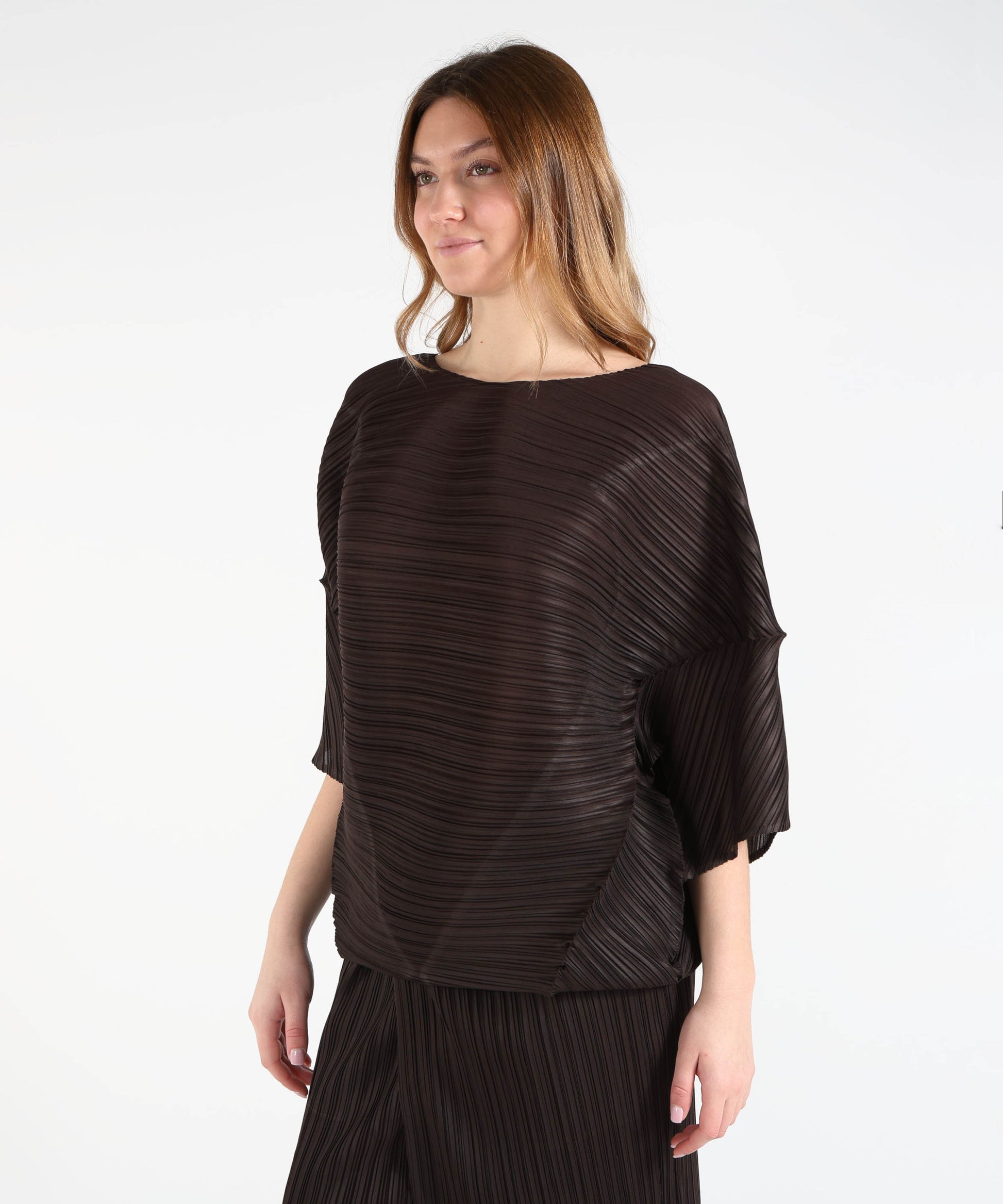 Bluse MEIMEI Blusa plissè Marrone | MEIMEI