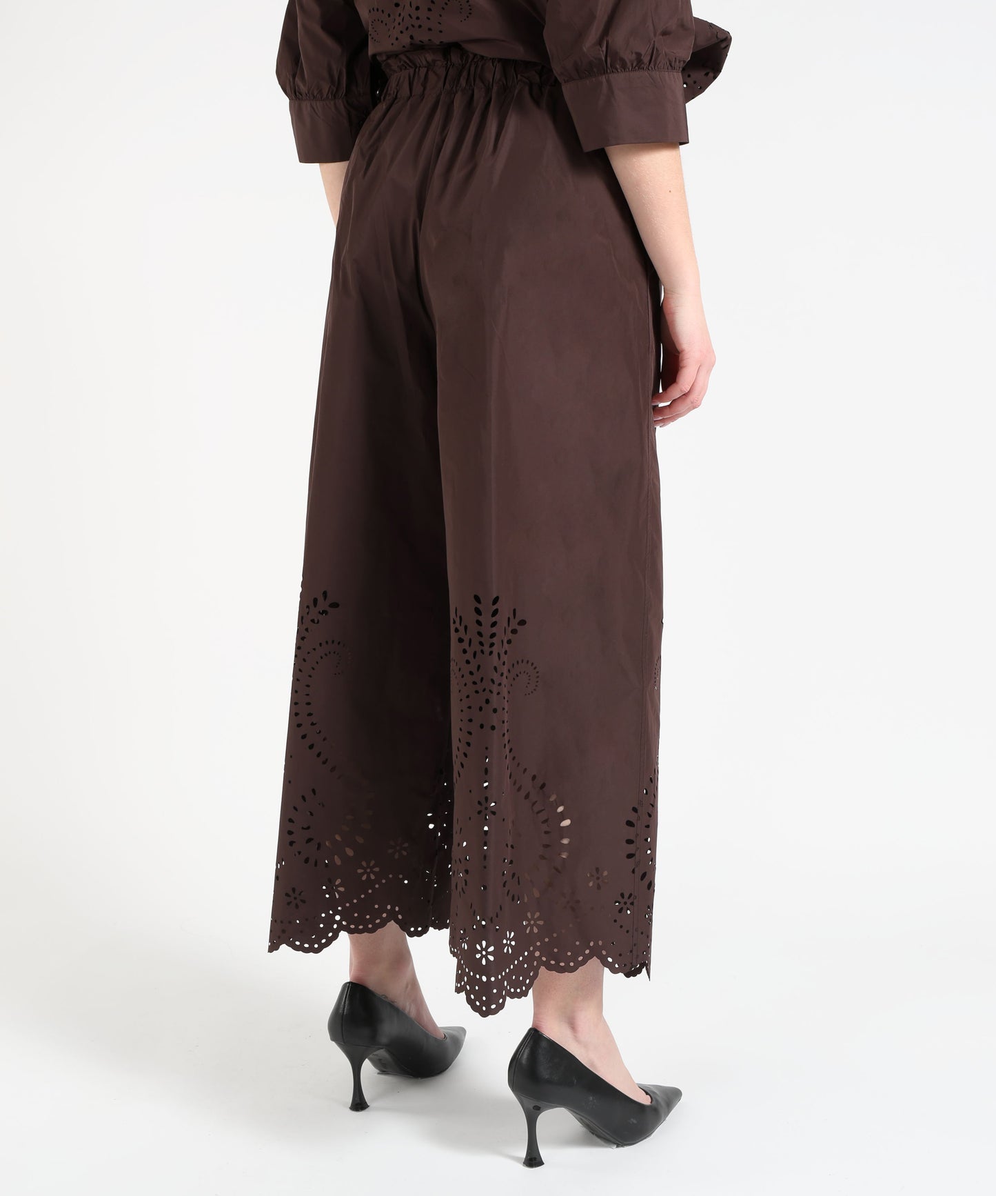 MEIMEI Pantalone con orlo laserato