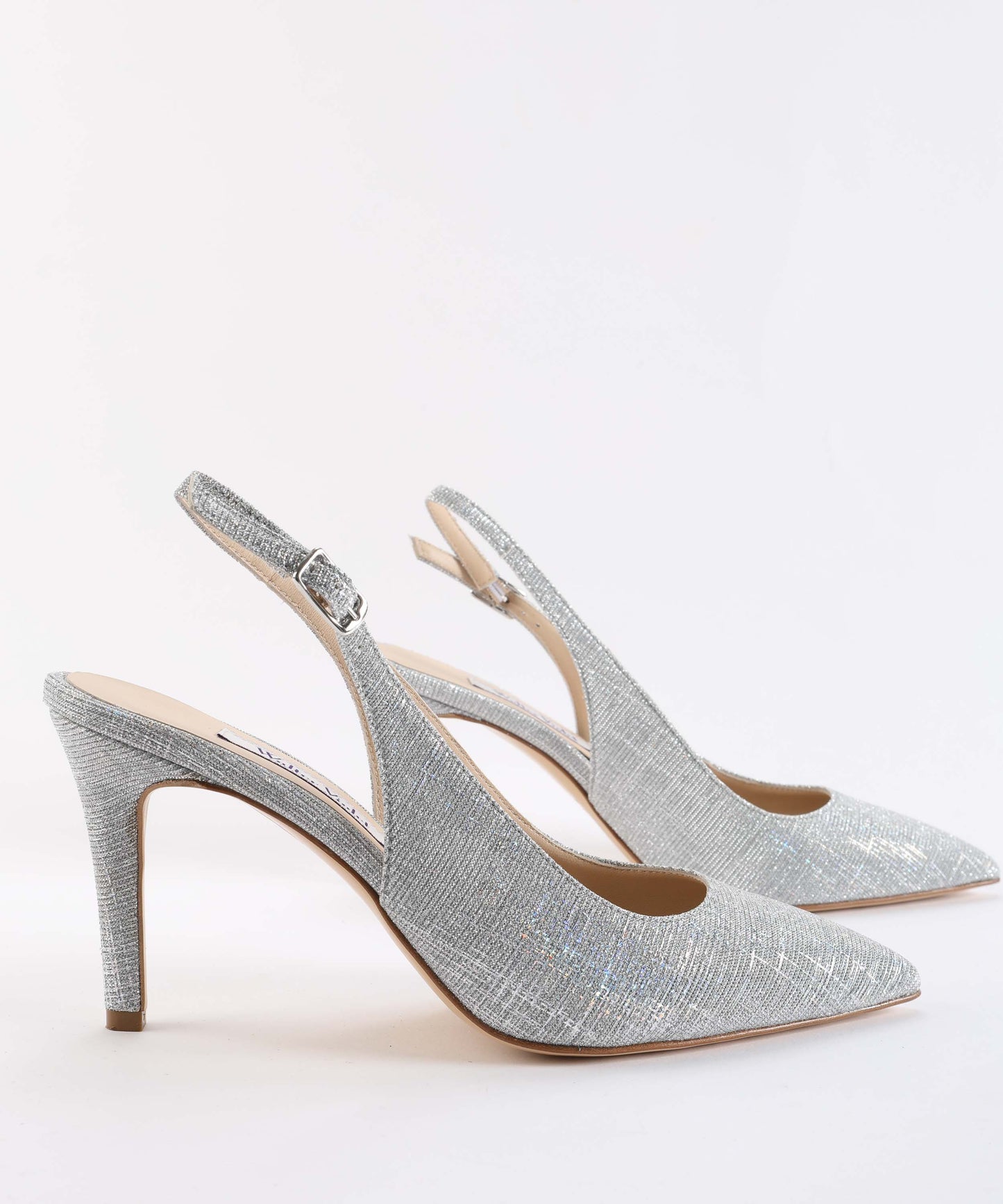 WALTER VIOLET Chanel-style shoes in metallic leather