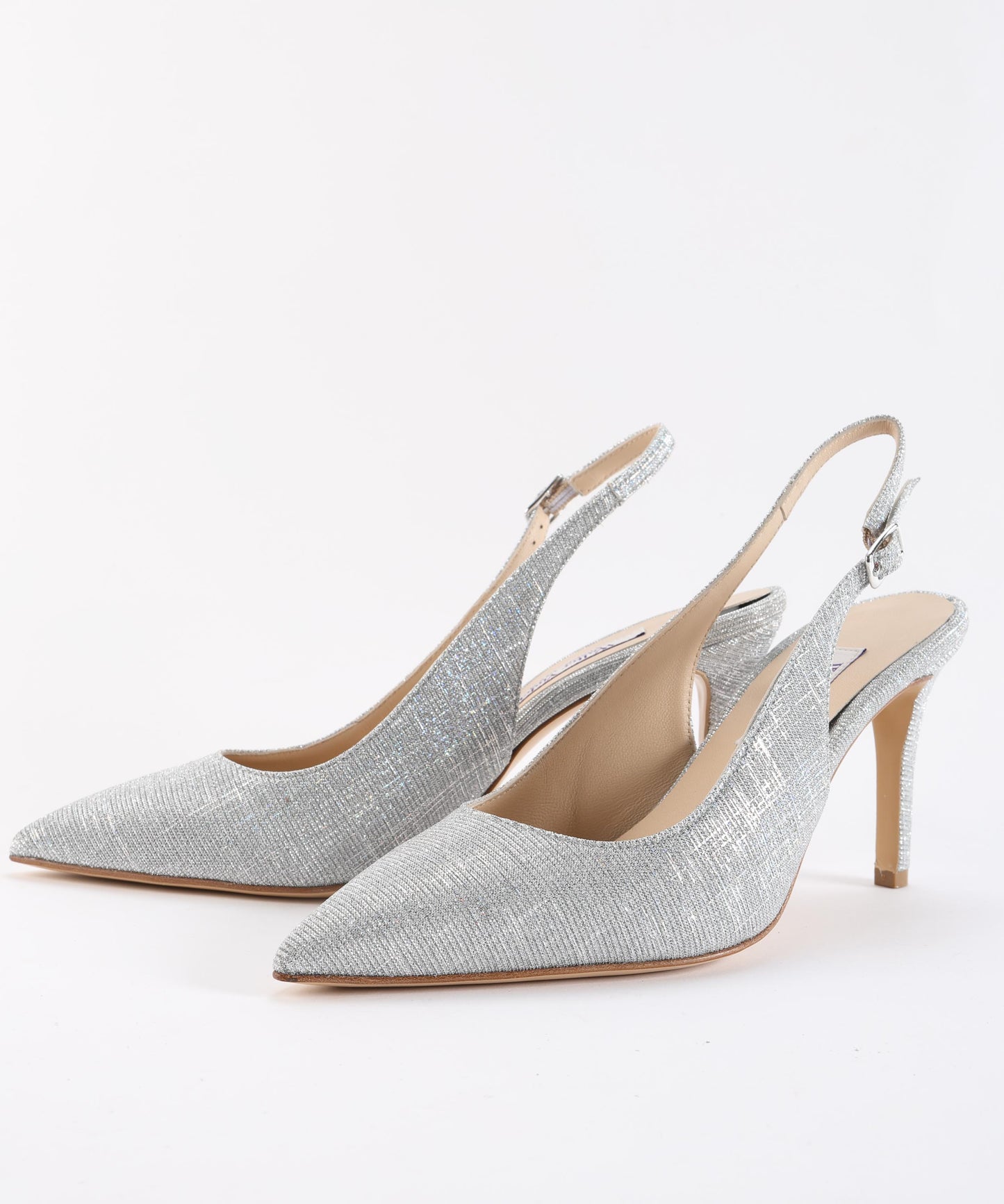 WALTER VIOLET Chanel-style shoes in metallic leather