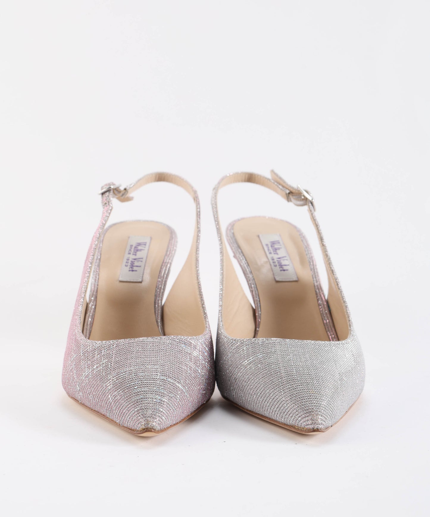 WALTER VIOLET Chanel-style shoes in metallic leather