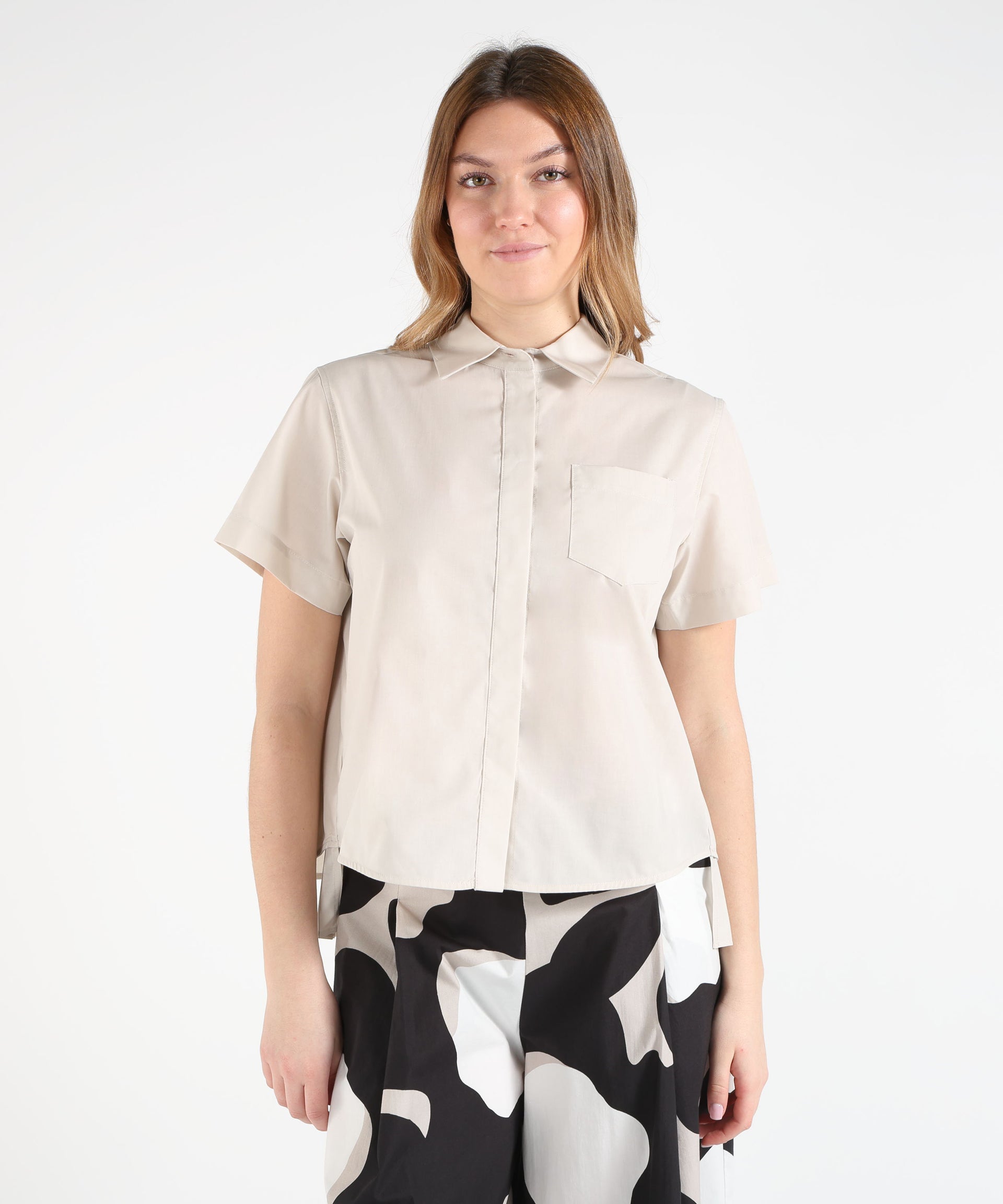 MEIMEI Camicia con blaza plissettata