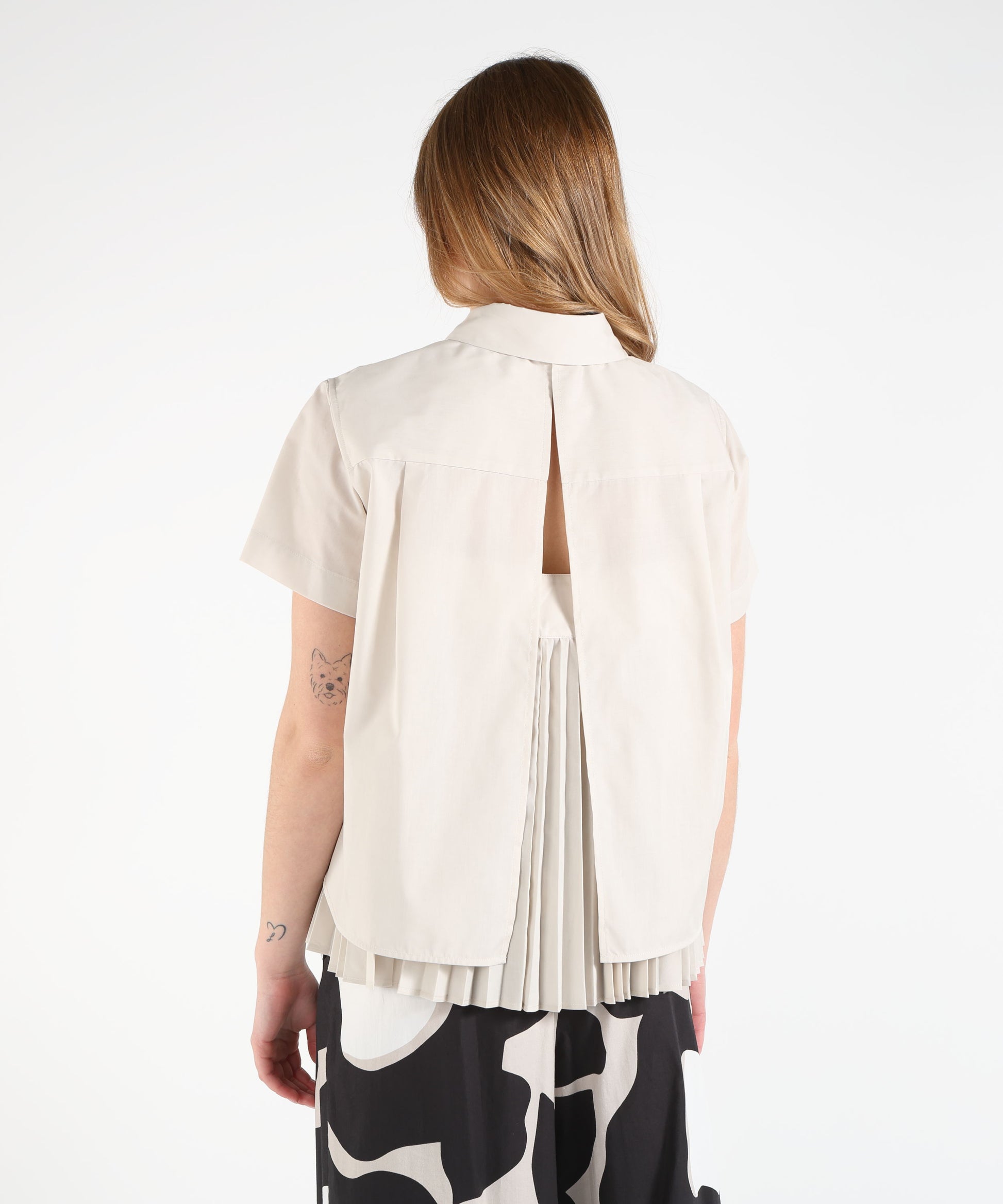 Camicie MEIMEI Camicia con blaza plissettata Panna | MEIMEI