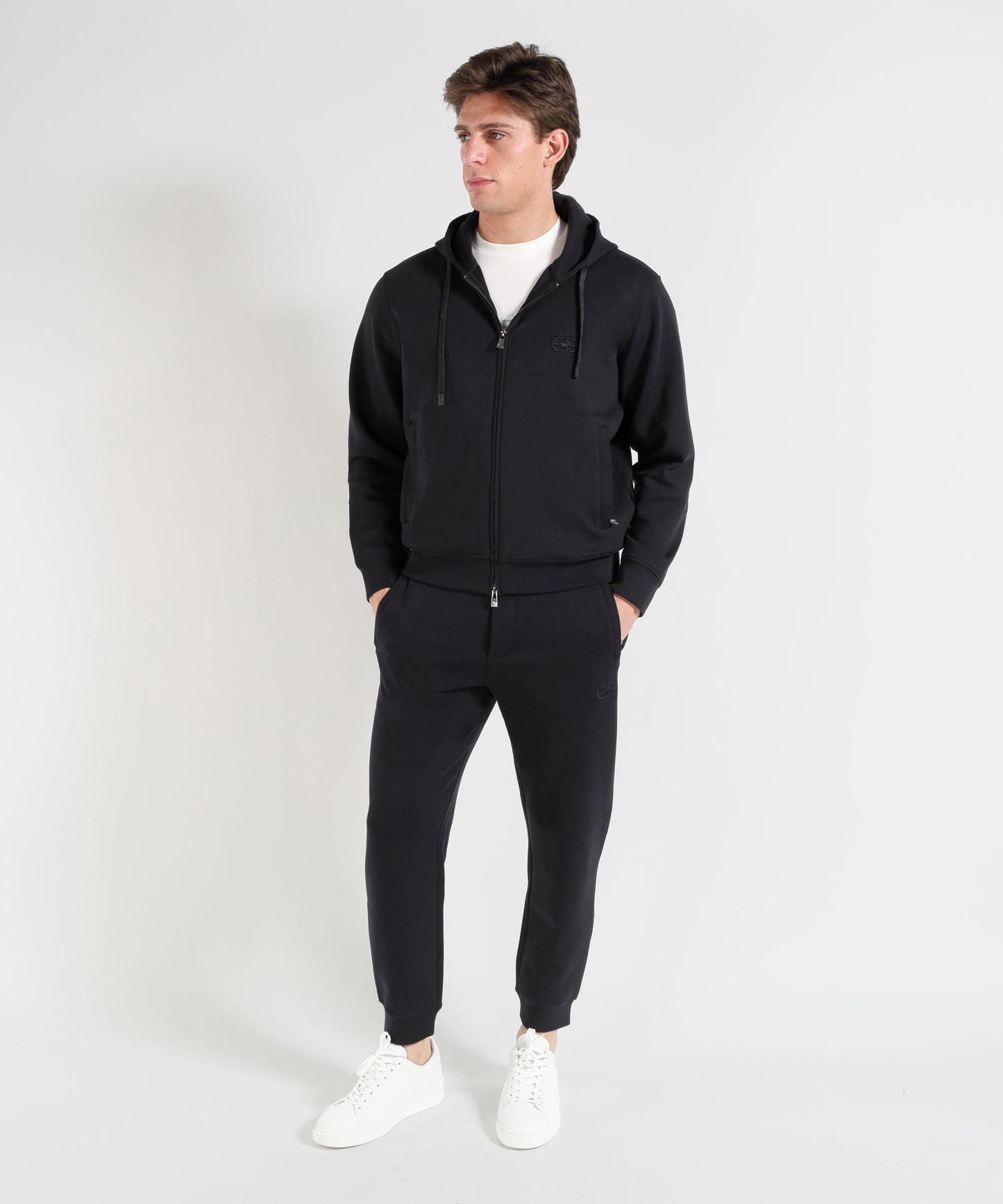 EMPORIO ARMANI Felpa Girocollo in Double Jersey Stretch