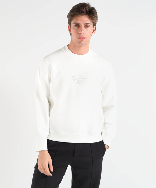 EMPORIO ARMANI Felpa Girocollo in Double Jersey Stretch