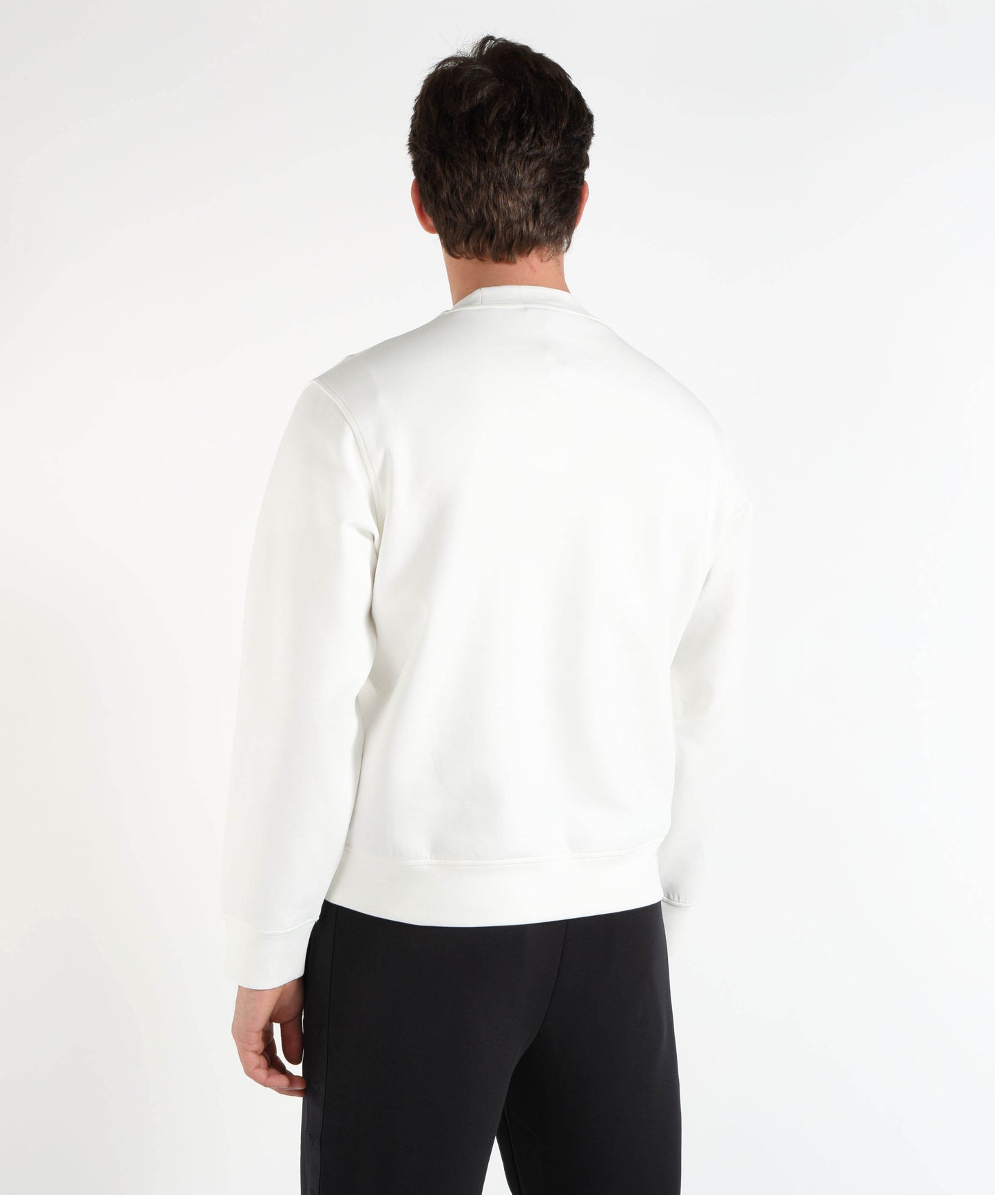 EMPORIO ARMANI Crew-neck sweatshirt in stretch double-jersey