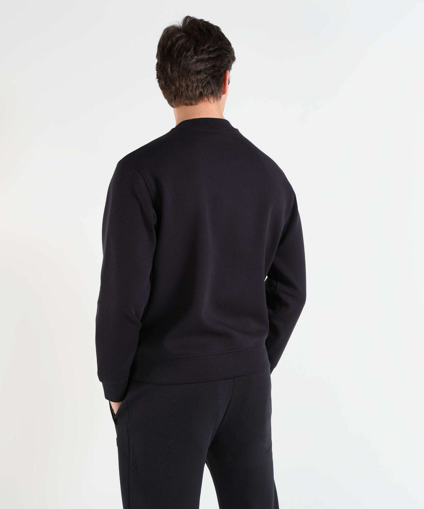 EMPORIO ARMANI Crew-neck sweatshirt in stretch double-jersey