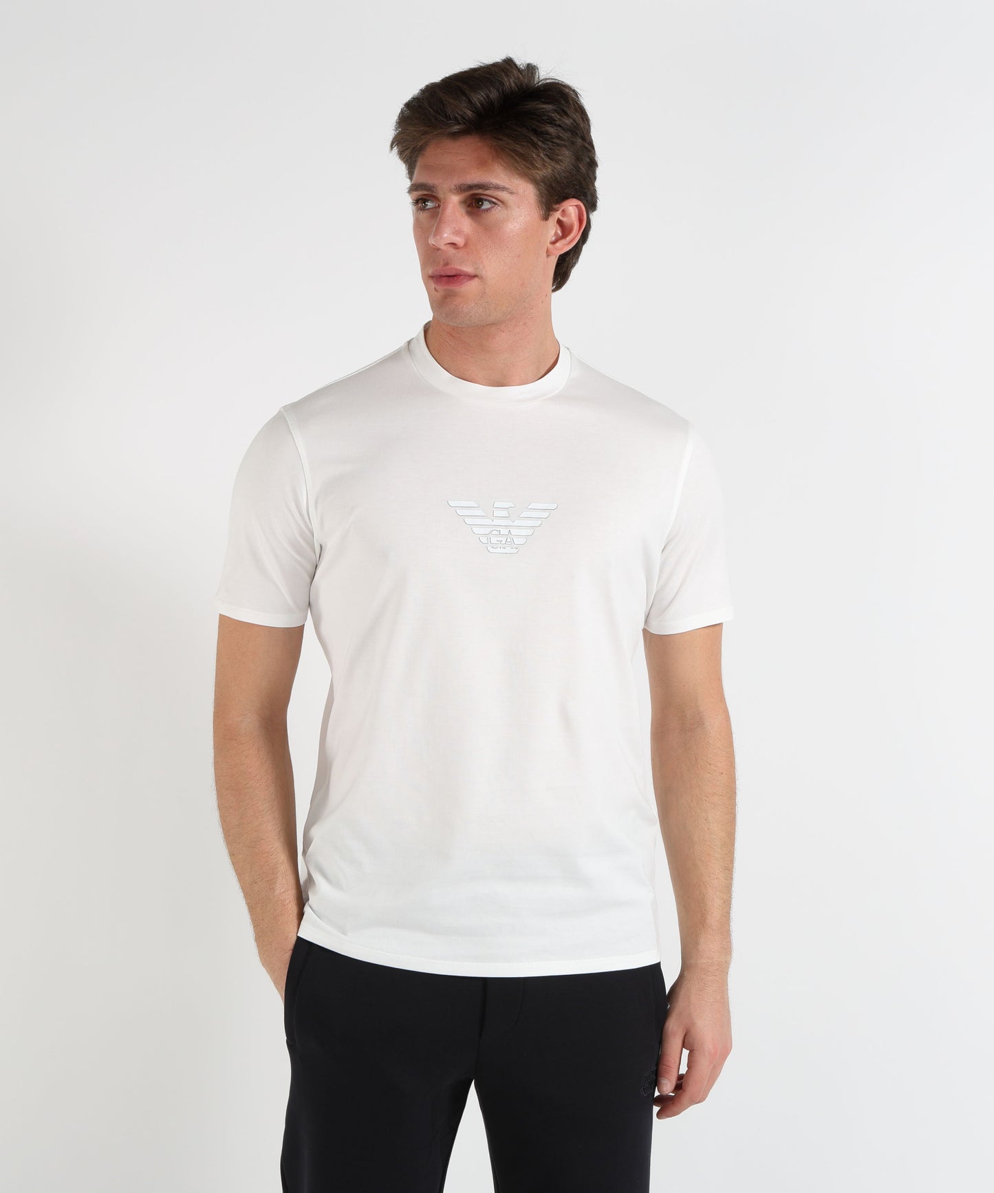 EMPORIO ARMANI T-shirt Girocollo in Cotone Pima