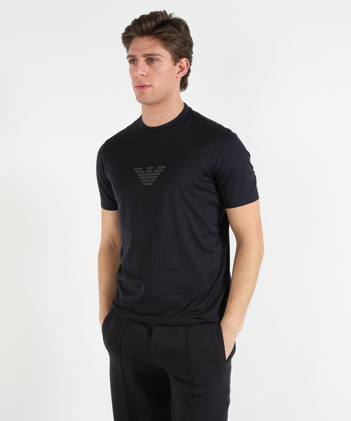 EMPORIO ARMANI T-shirt Girocollo in Cotone Pima