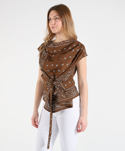 P.A.R.O.S.H. Bandana print blouse