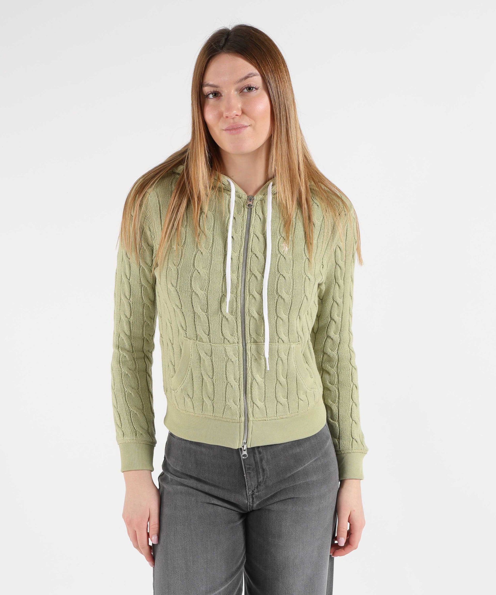 POLO RALPH LAUREN Felpa a treccia con cappuccio