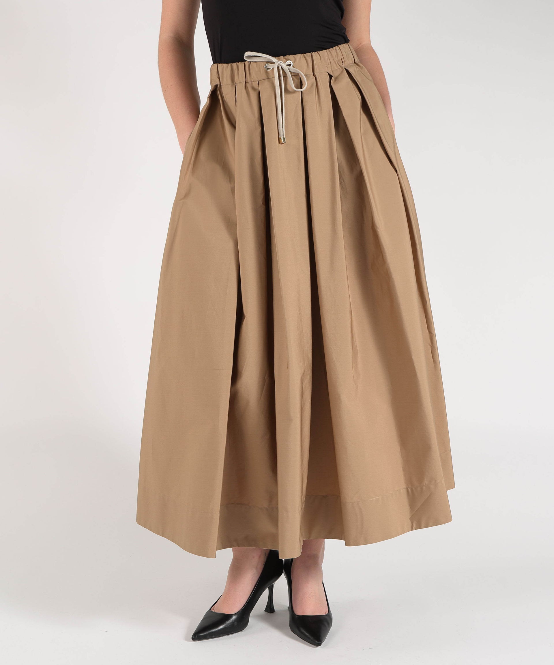 'S MAX MARA Gonna ampia pineta