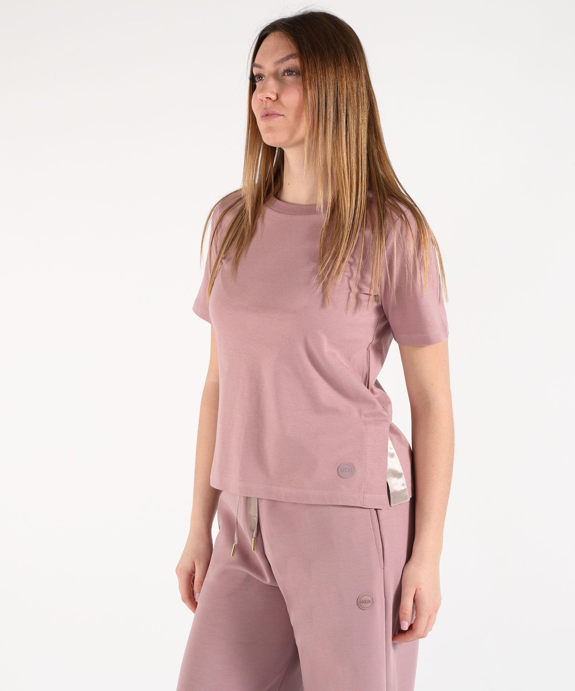 T-shirts COLMAR T‑Shirt with Side Slits Rosa | COLMAR