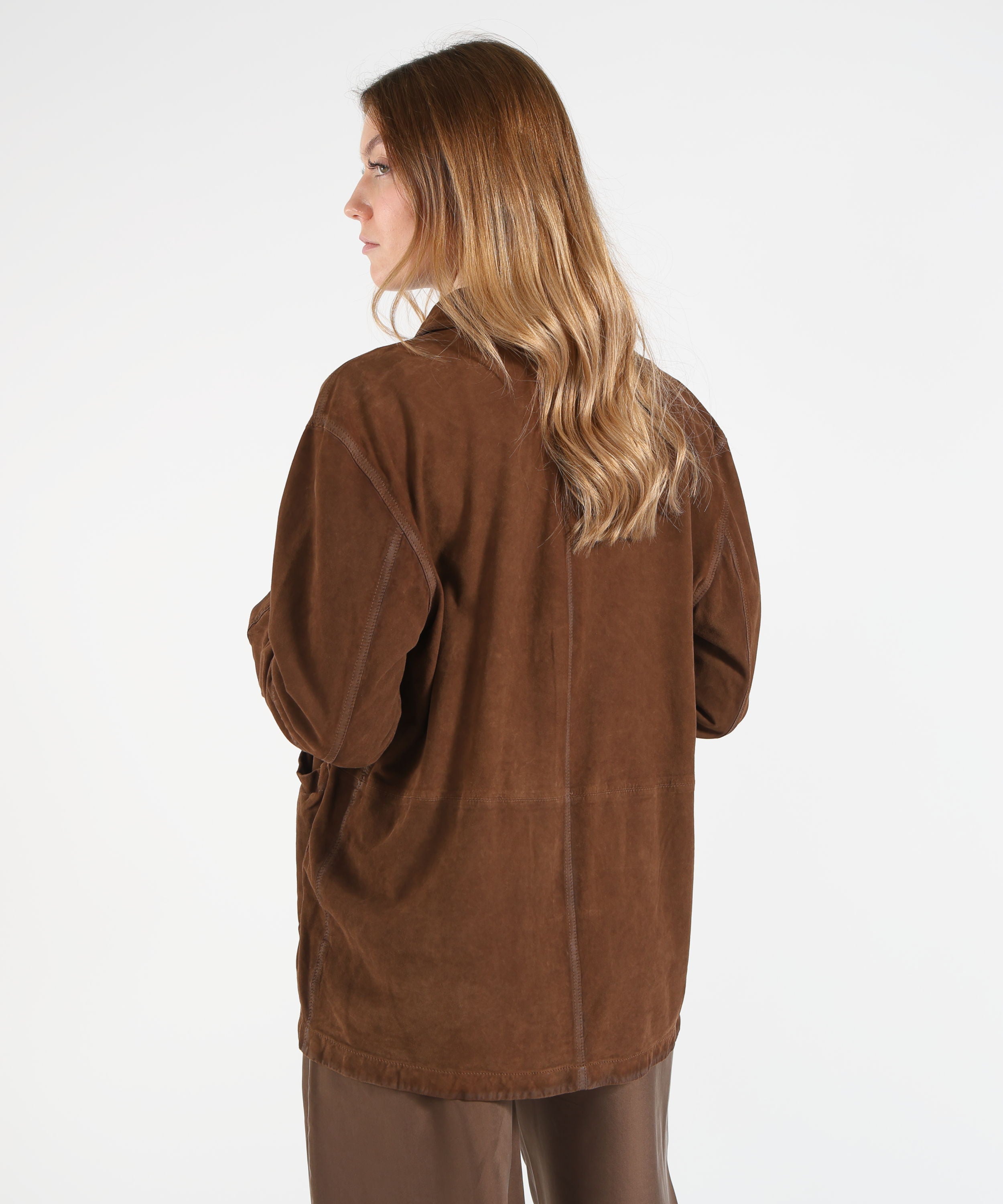P.A.R.O.S.H. Suede shirt jacket