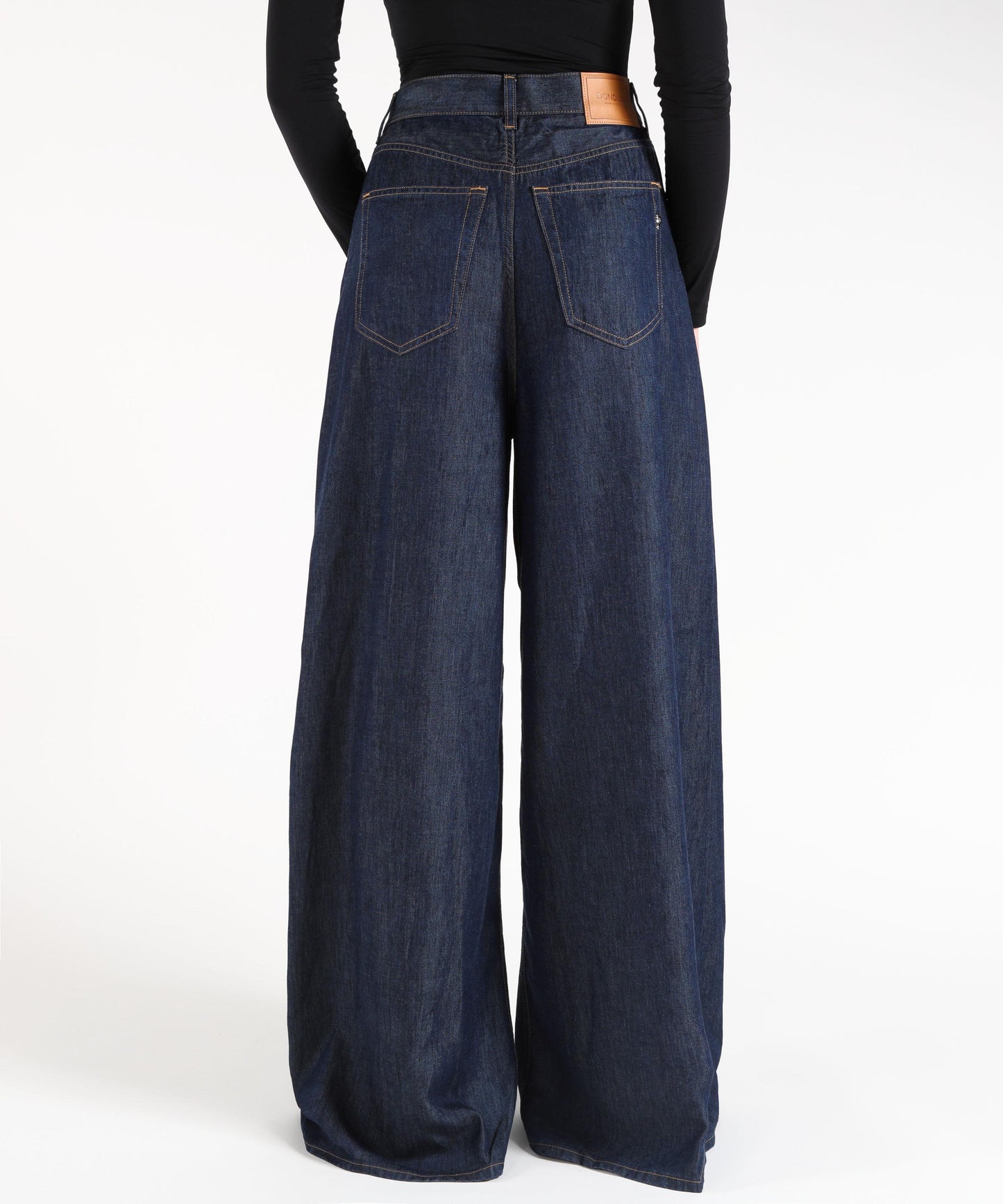 DONDUP Jeans Maggie wide leg in denim fisso lyocell