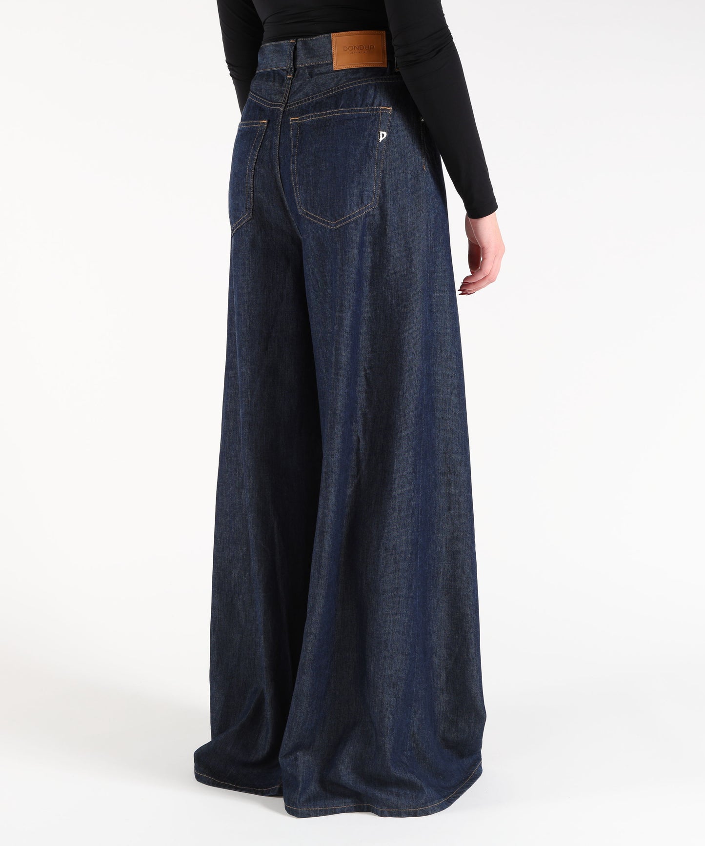 DONDUP Jeans Maggie wide leg in denim fisso lyocell