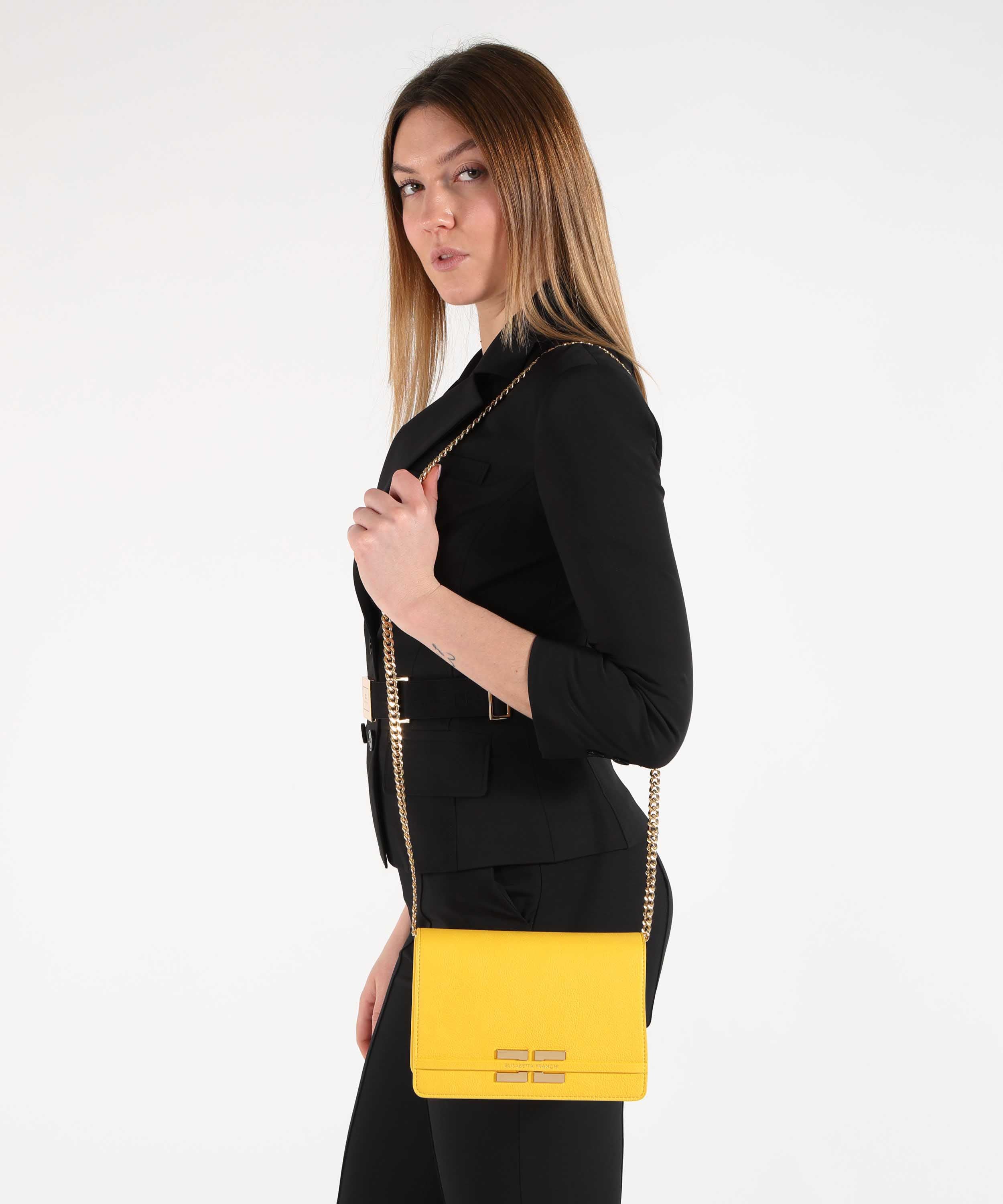 ELISABETTA FRANCHI Borsa a tracolla con catena groumette