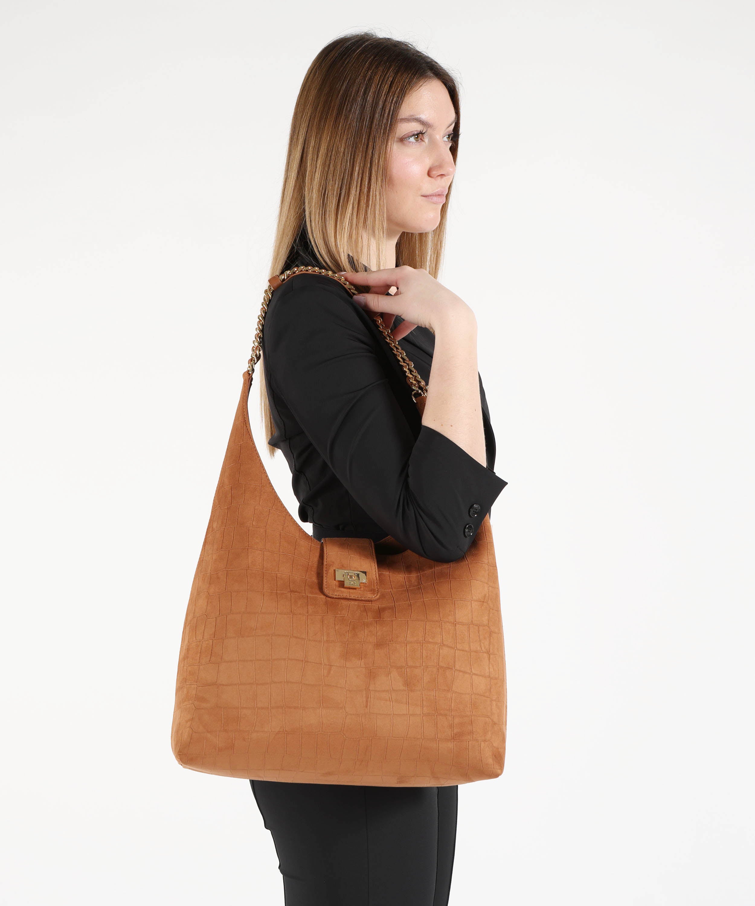 ELISABETTA FRANCHI Borsa hobo in suede