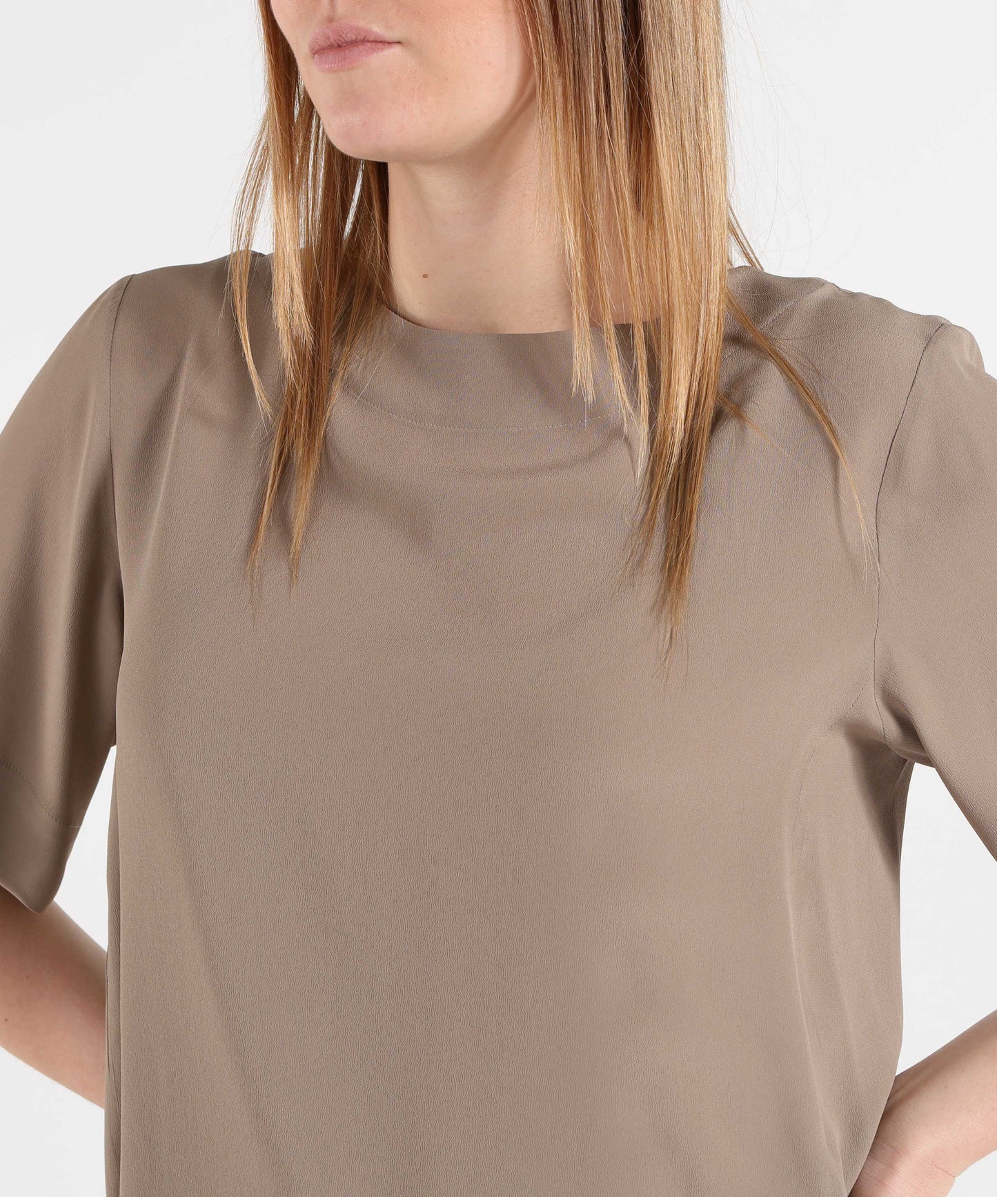 SEVENTY Casacca mezza manica in crêpe misto seta