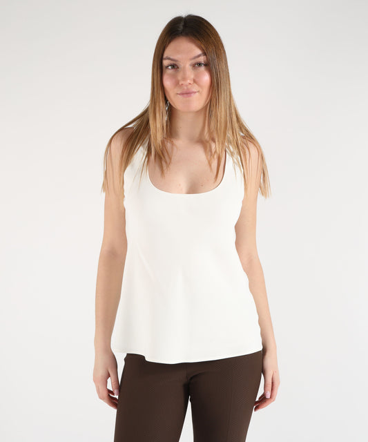 SEVENTY Top canotta in cady crêpe viscosa