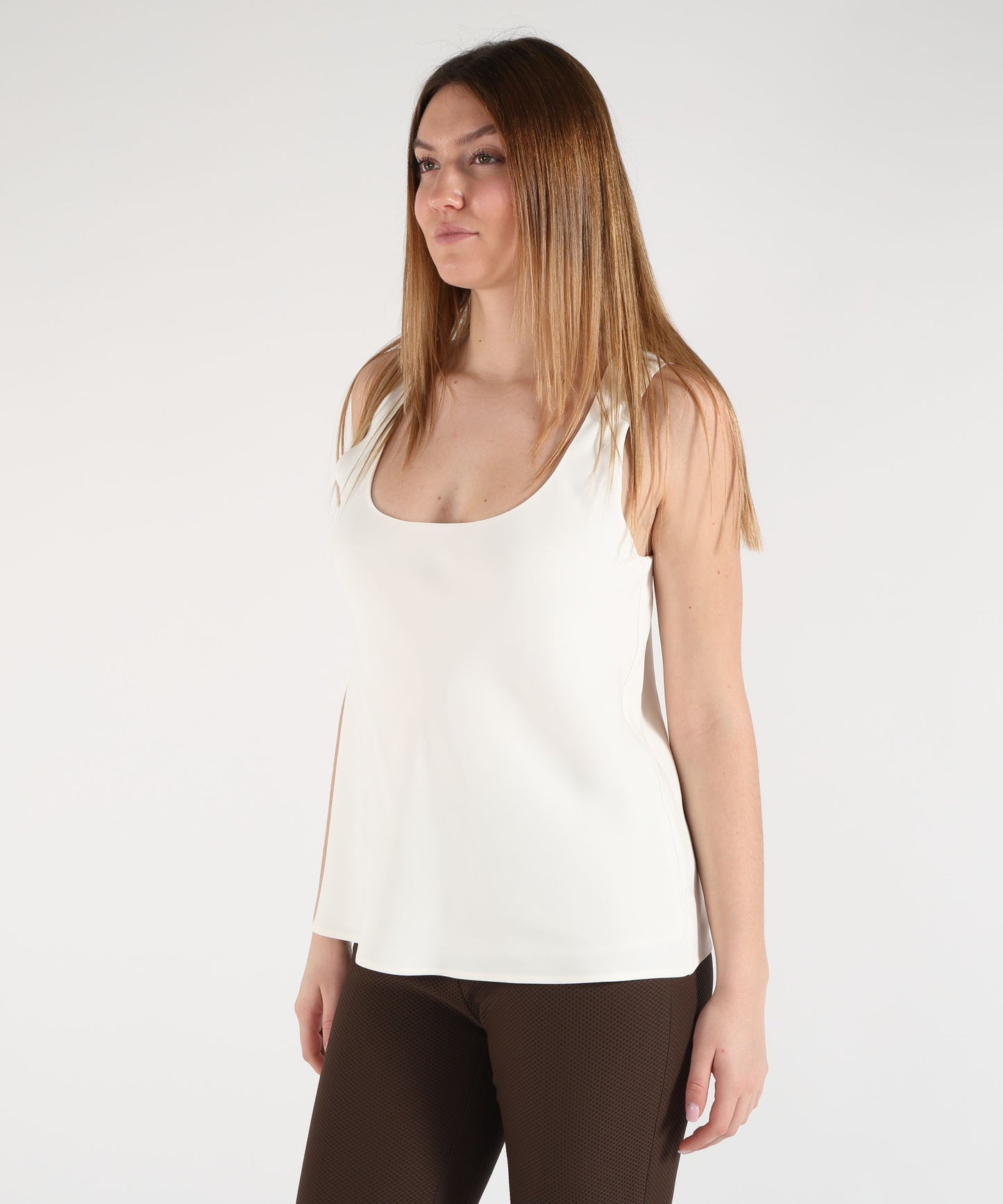 SEVENTY Top canotta in cady crêpe viscosa