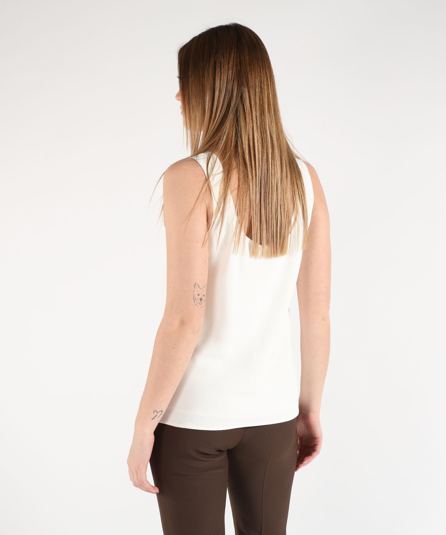 SEVENTY Top canotta in cady crêpe viscosa