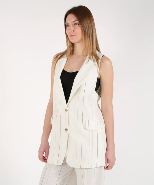 SEMICOUTURE Gilet lungo Elenoir