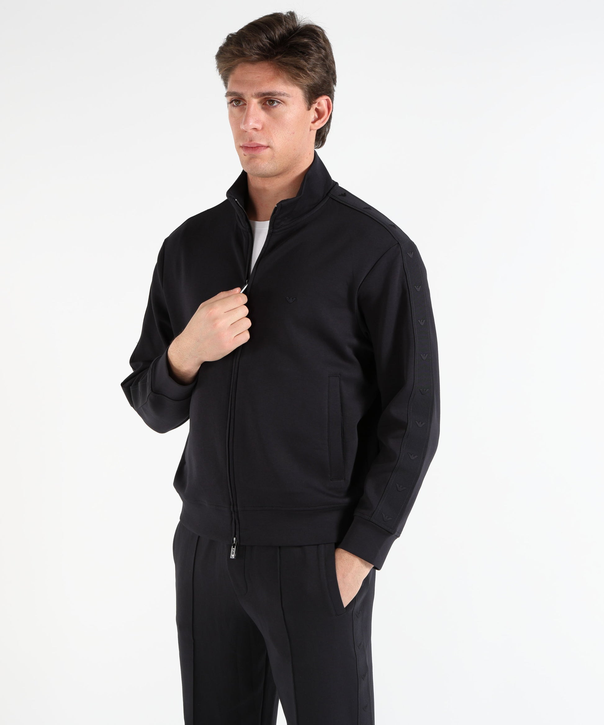 Felpe EMPORIO ARMANI Felpa tuta full zip Blu | EMPORIO ARMANI