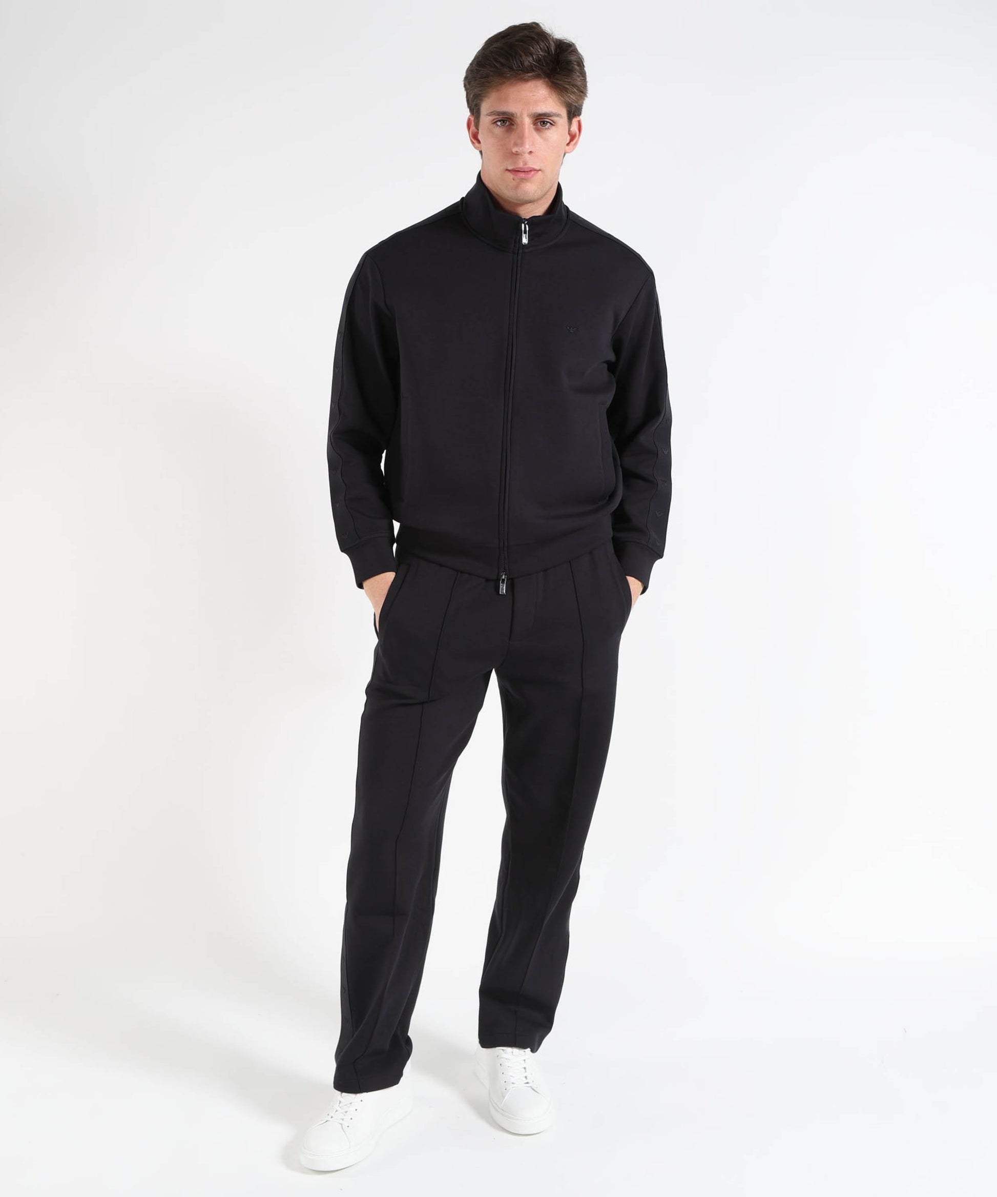 Felpe EMPORIO ARMANI Felpa tuta full zip Blu | EMPORIO ARMANI
