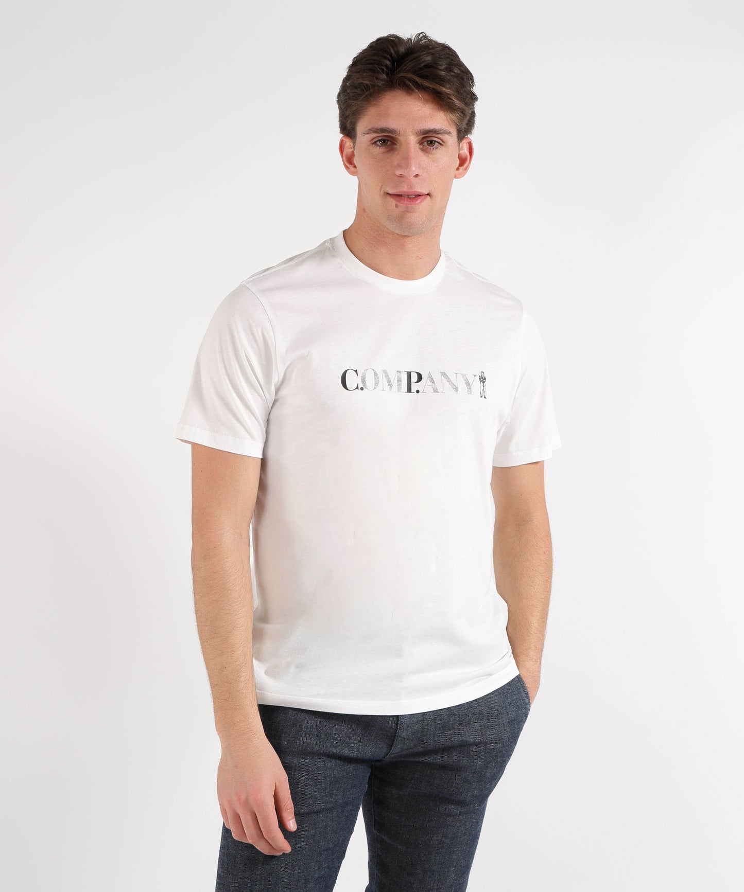 C.P. COMPANY Jersey Short Sleeve Chest Logo T-Shirt