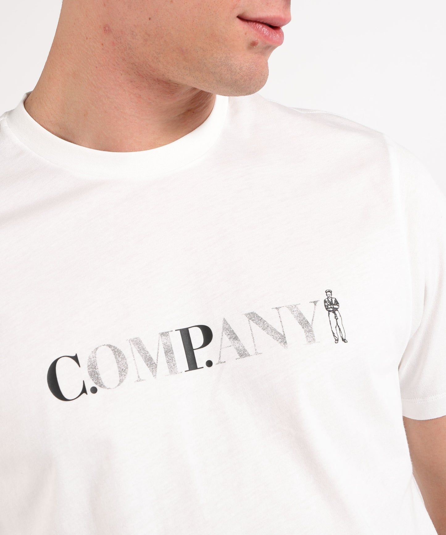 C.P. COMPANY Jersey Short Sleeve Chest Logo T-Shirt