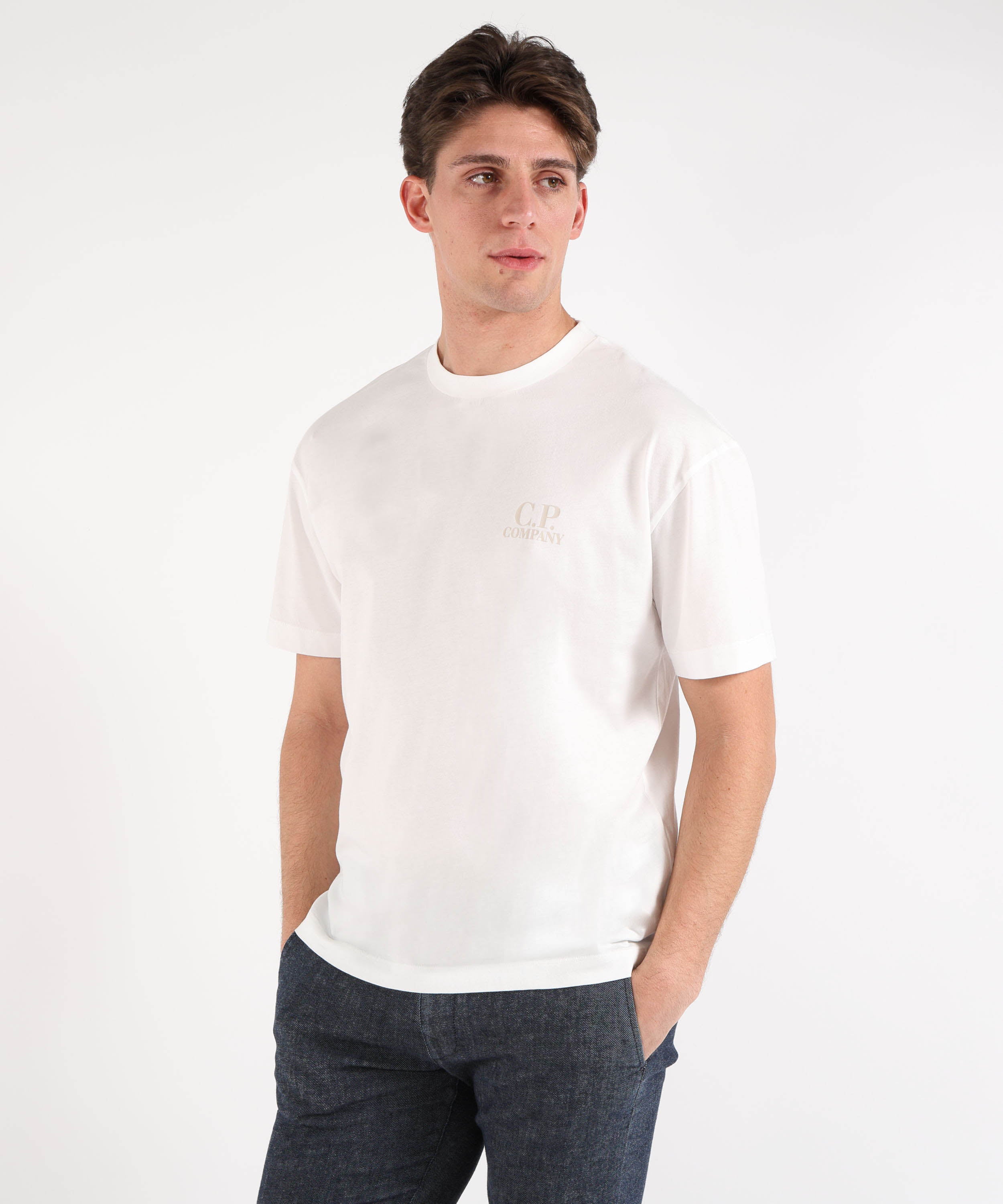 C.P. COMPANY Jersey Short Sleeve Printed Graphics T-Shirt