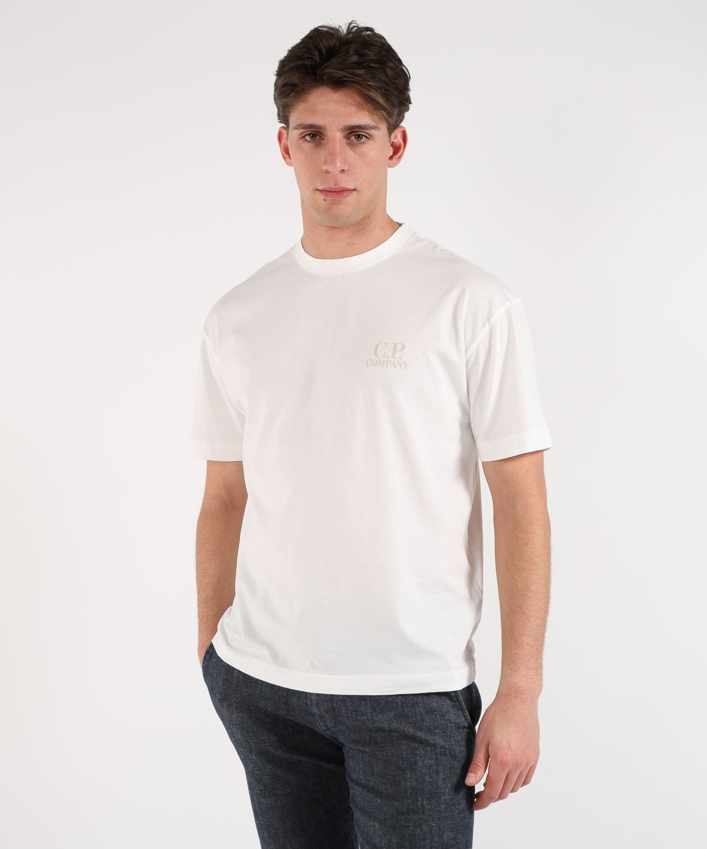 C.P. COMPANY Jersey Short Sleeve Printed Graphics T-Shirt