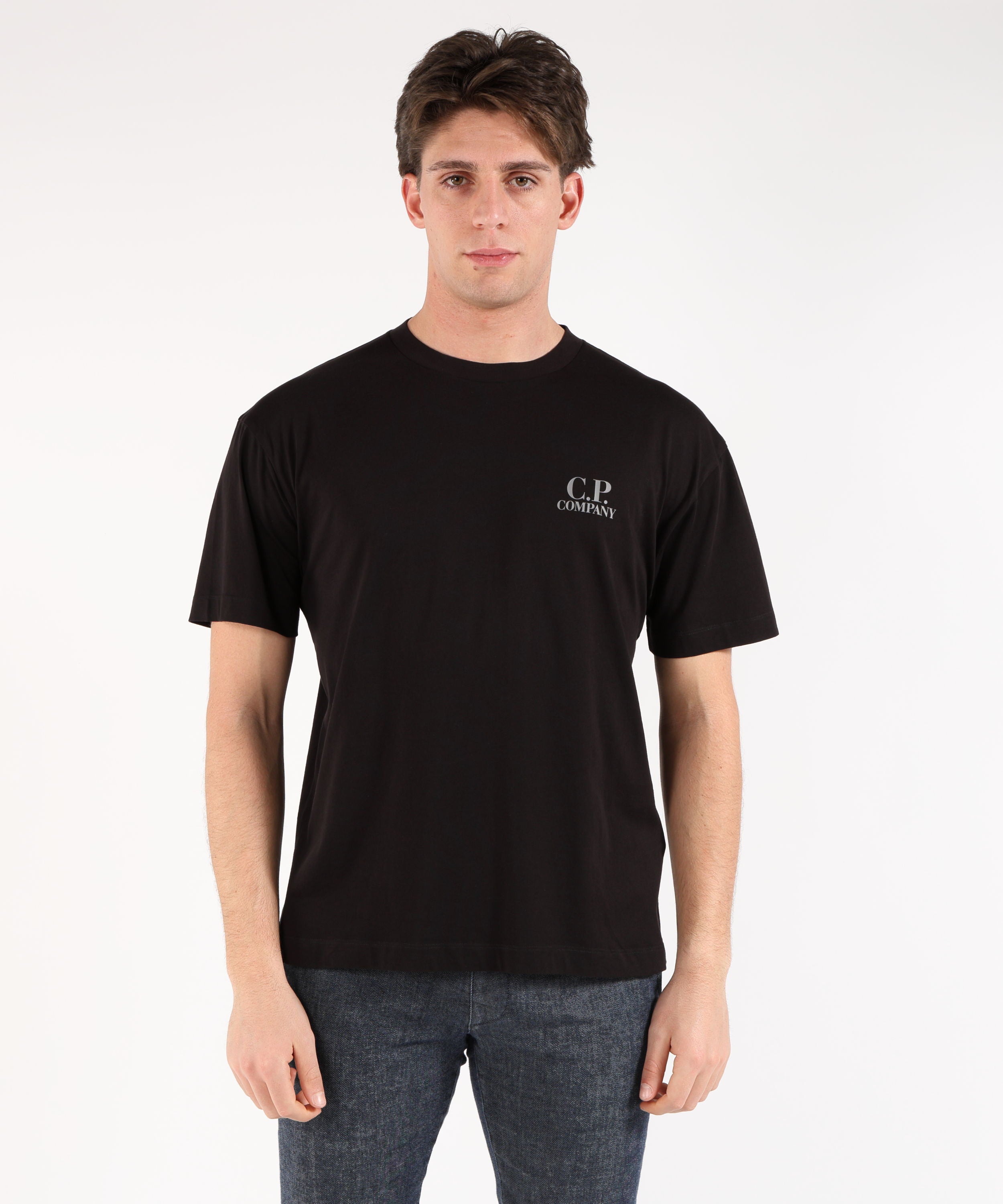 C.P. COMPANY Jersey Short Sleeve Printed Graphics T-Shirt