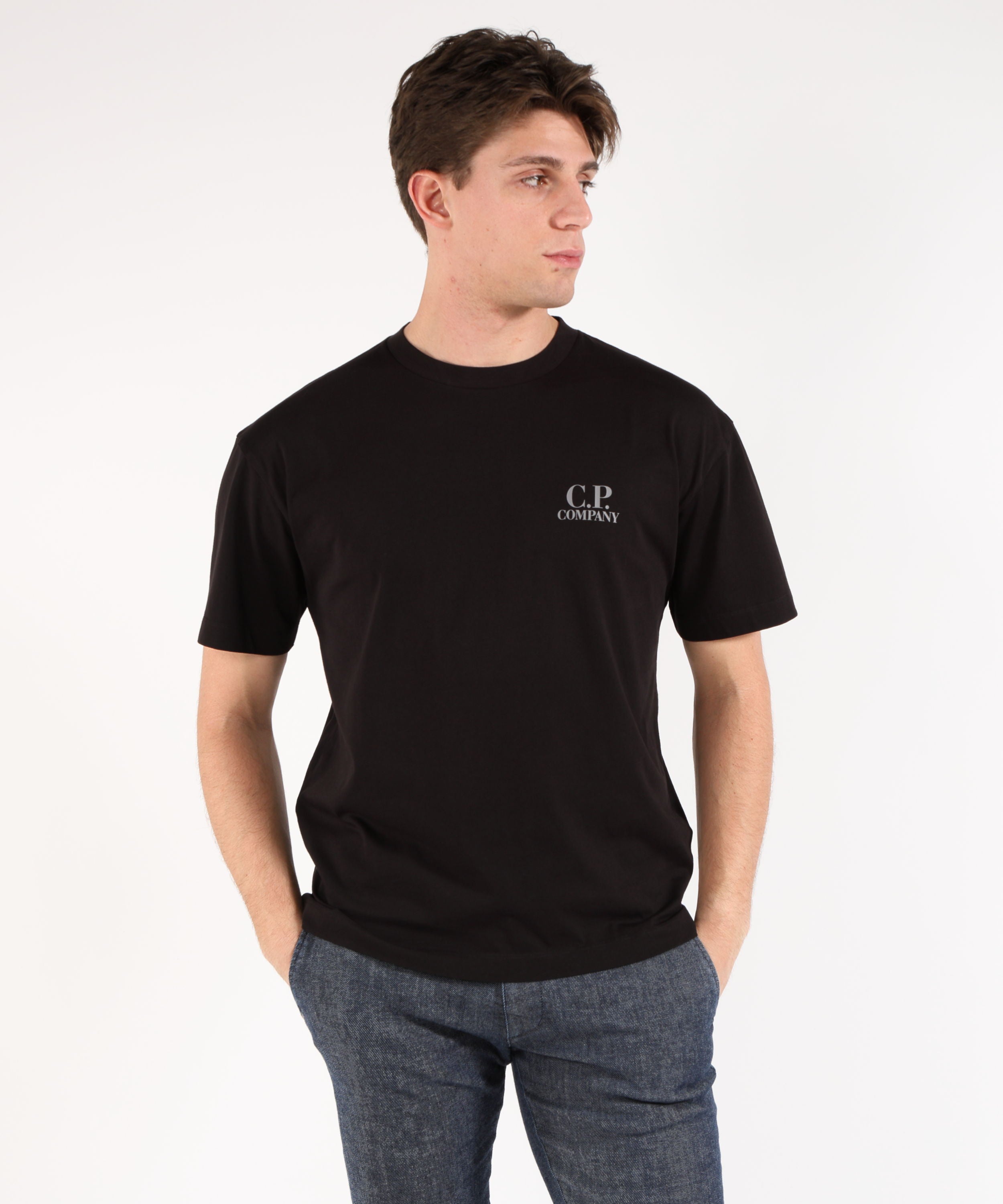 C.P. COMPANY Jersey Short Sleeve Printed Graphics T-Shirt