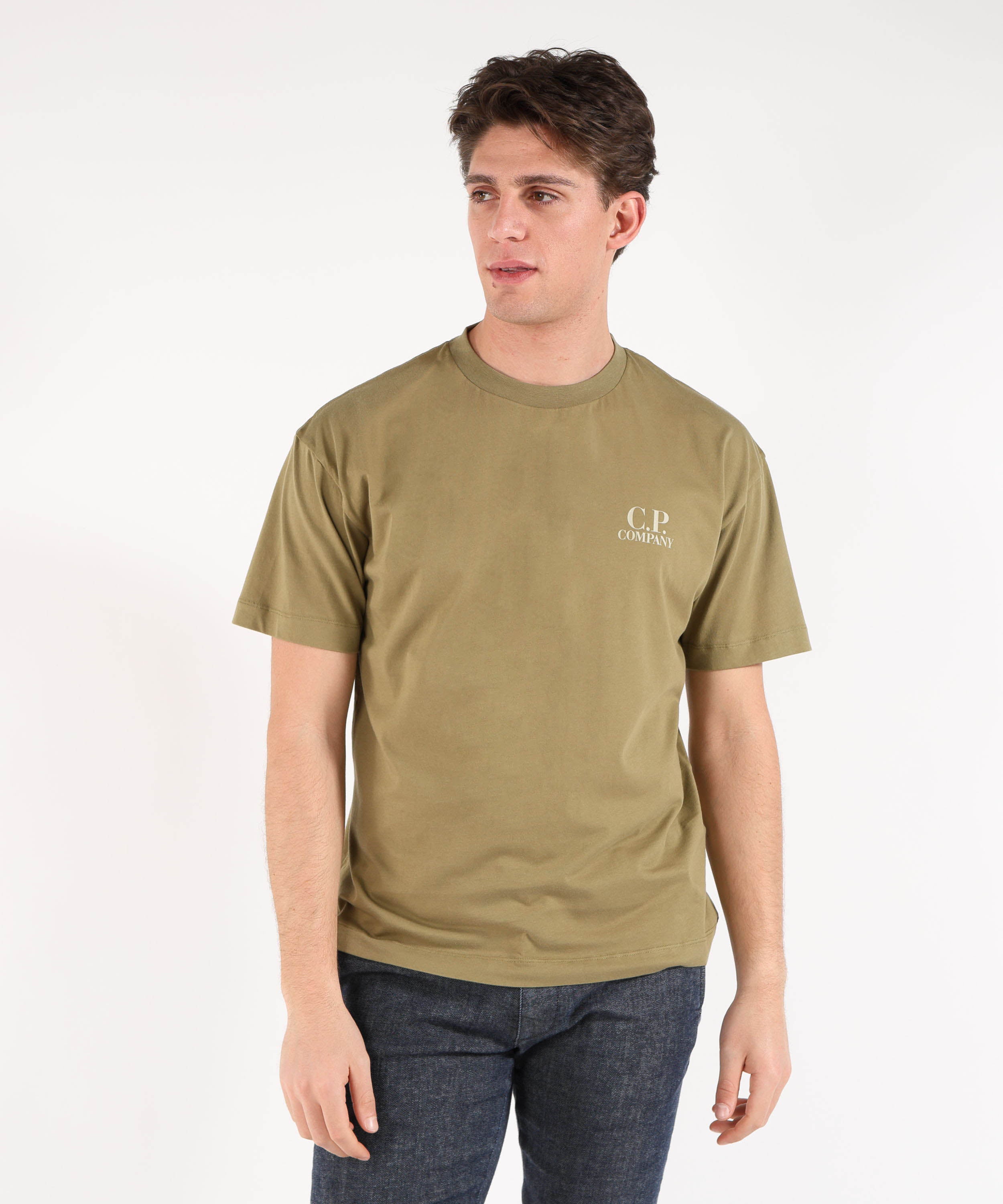 C.P. COMPANY Jersey Short Sleeve Printed Graphics T-Shirt