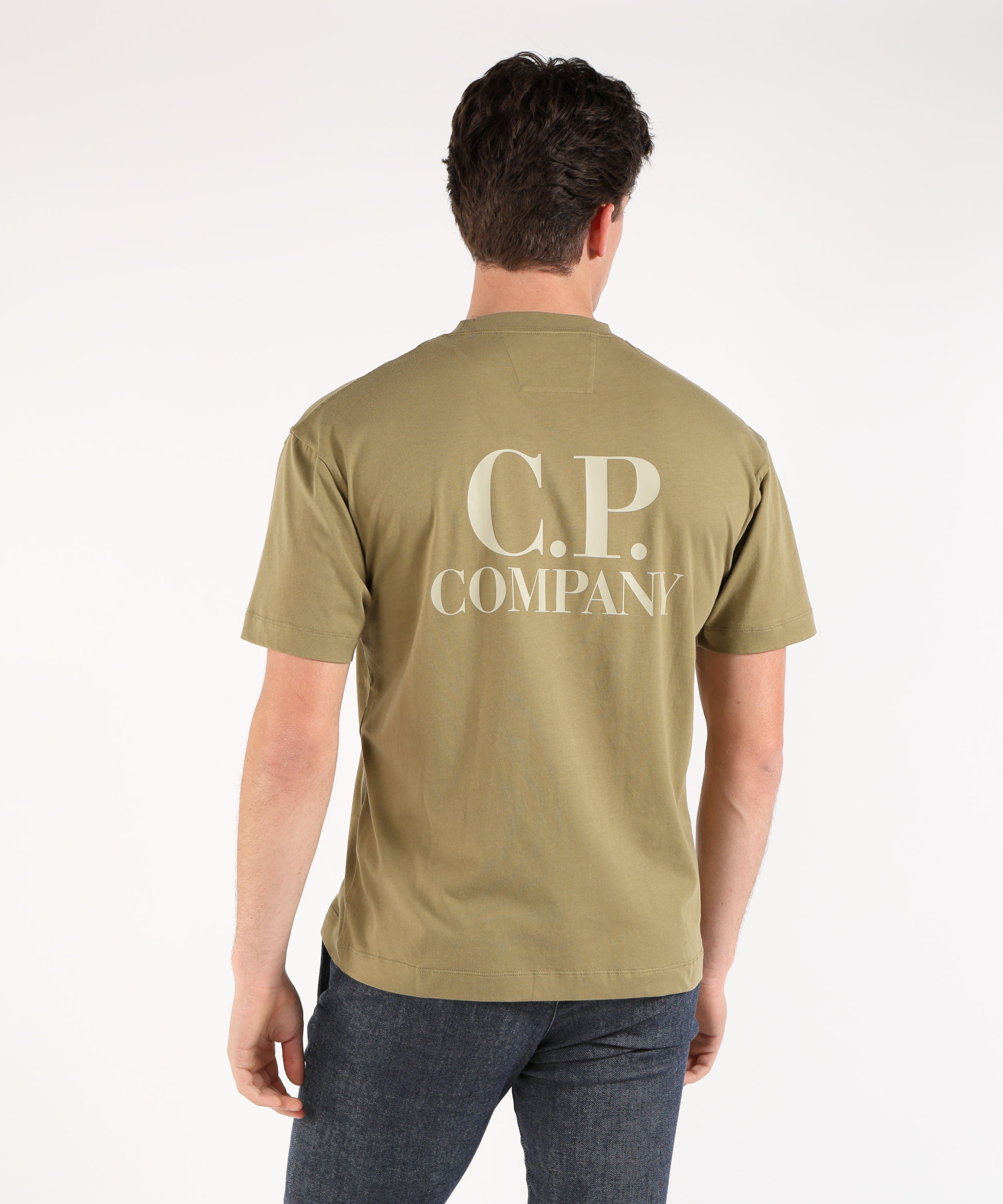 C.P. COMPANY Jersey Short Sleeve Printed Graphics T-Shirt