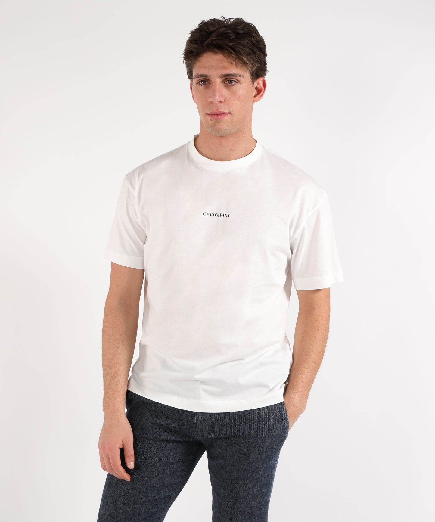 C.P. COMPANY Jersey Short Sleeve Logo T-Shirt