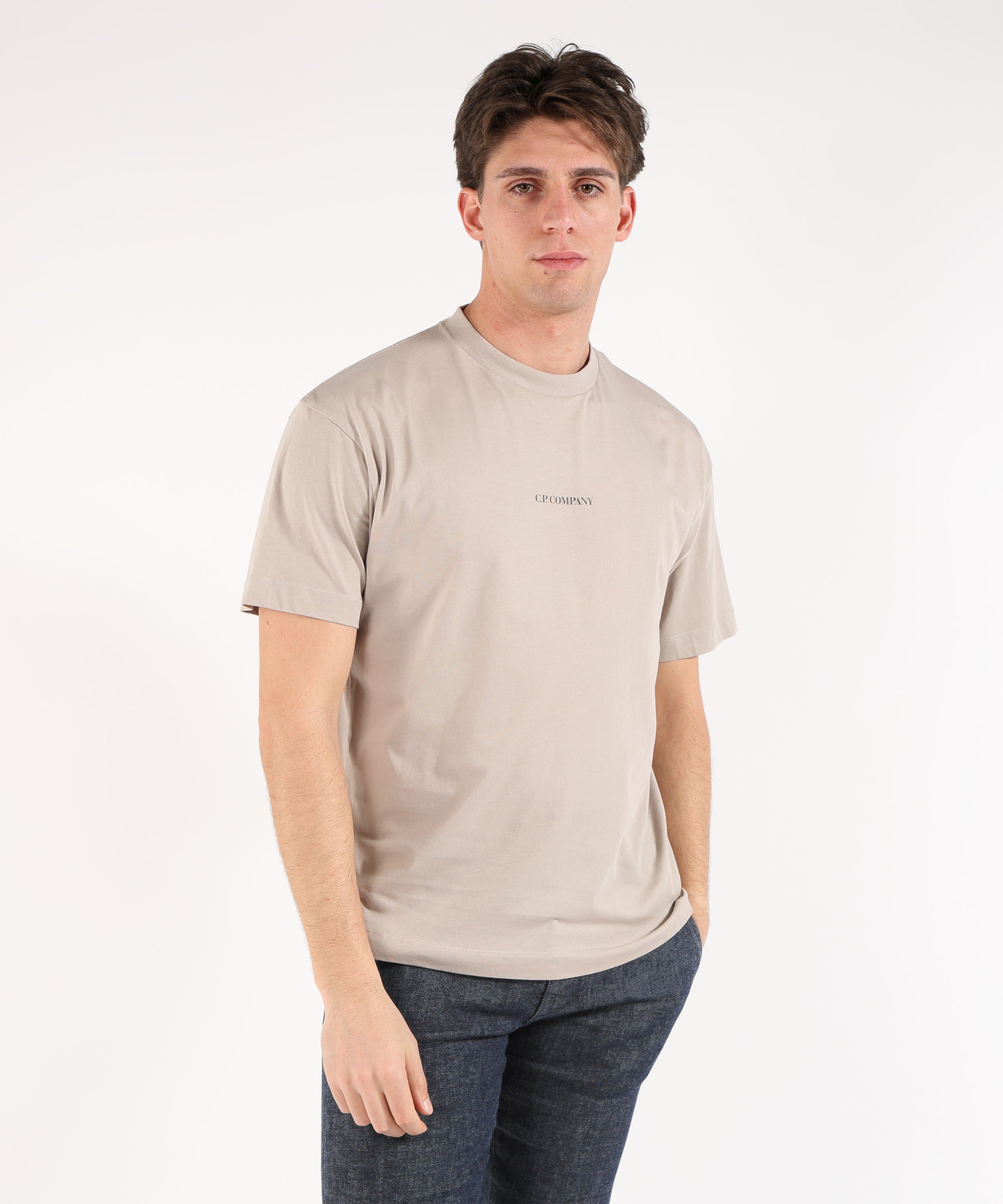 C.P. COMPANY Jersey Short Sleeve Logo T-Shirt