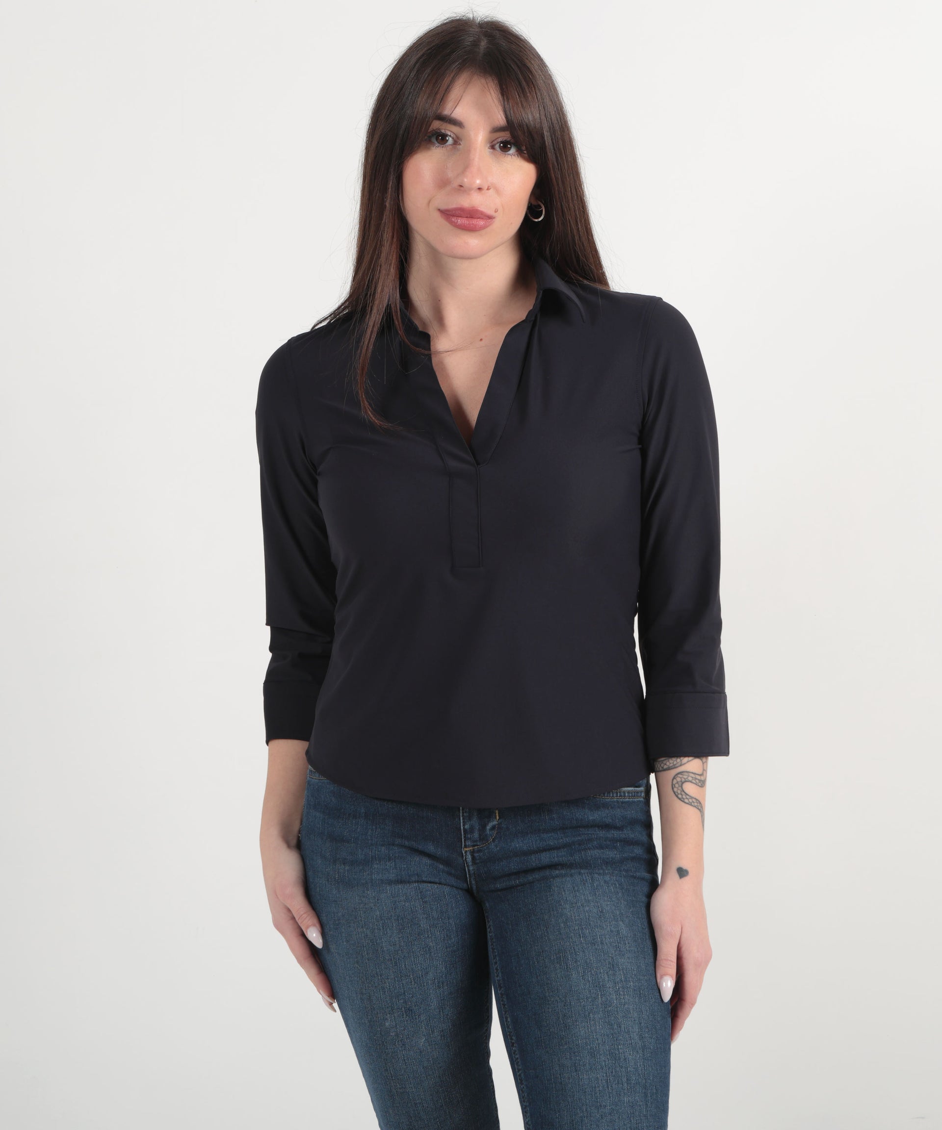 GHIRARDELLI Camicia con scollo a V