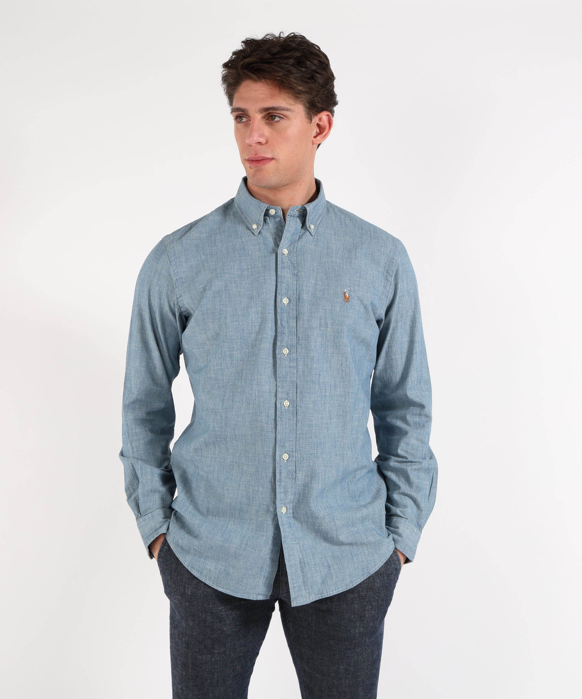 POLO RALPH LAUREN Camicia in chambray Custom-Fit