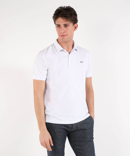 SUN 68 Polo print under collar