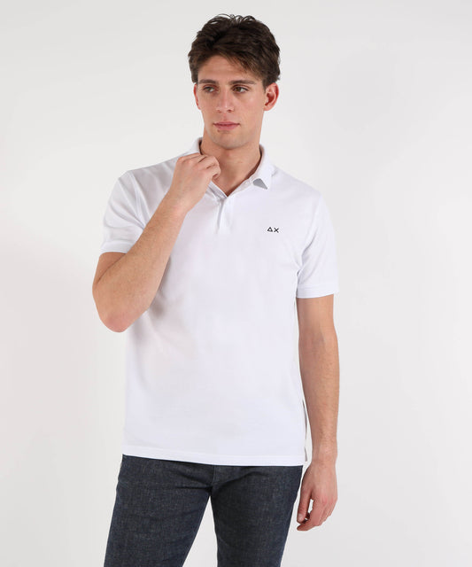 SUN 68 Polo print under collar
