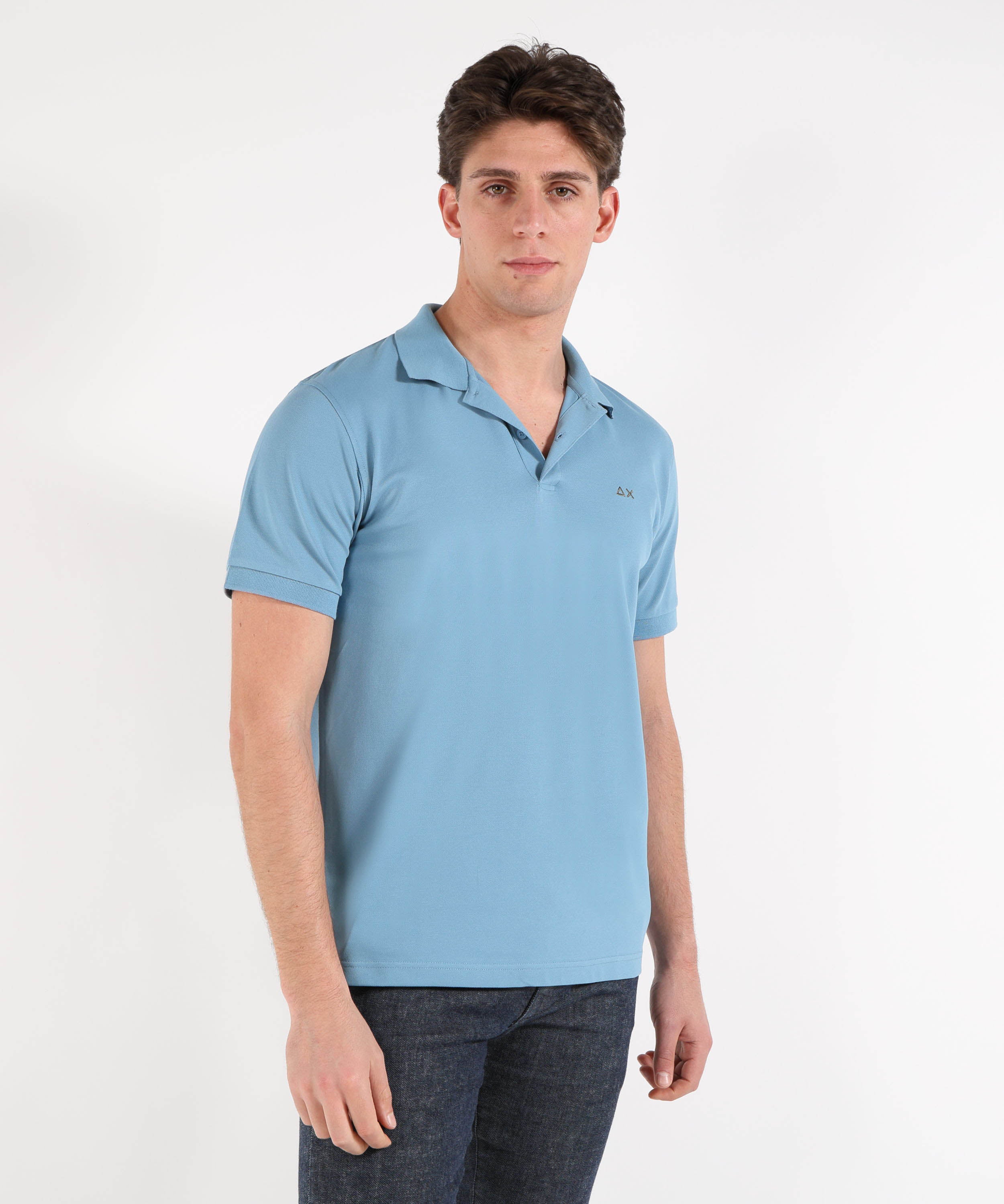 SUN 68 Polo print under collar